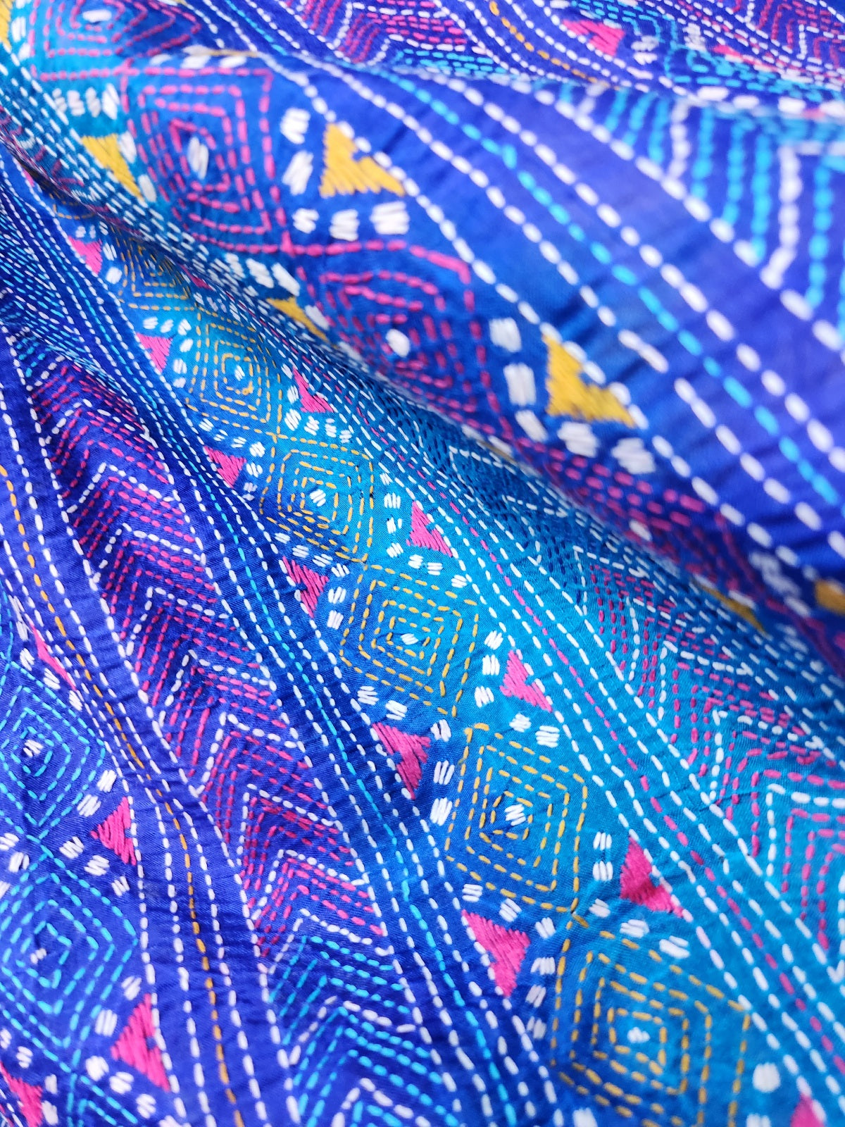 blue pink kantha dupatta dupattas wedding shopping