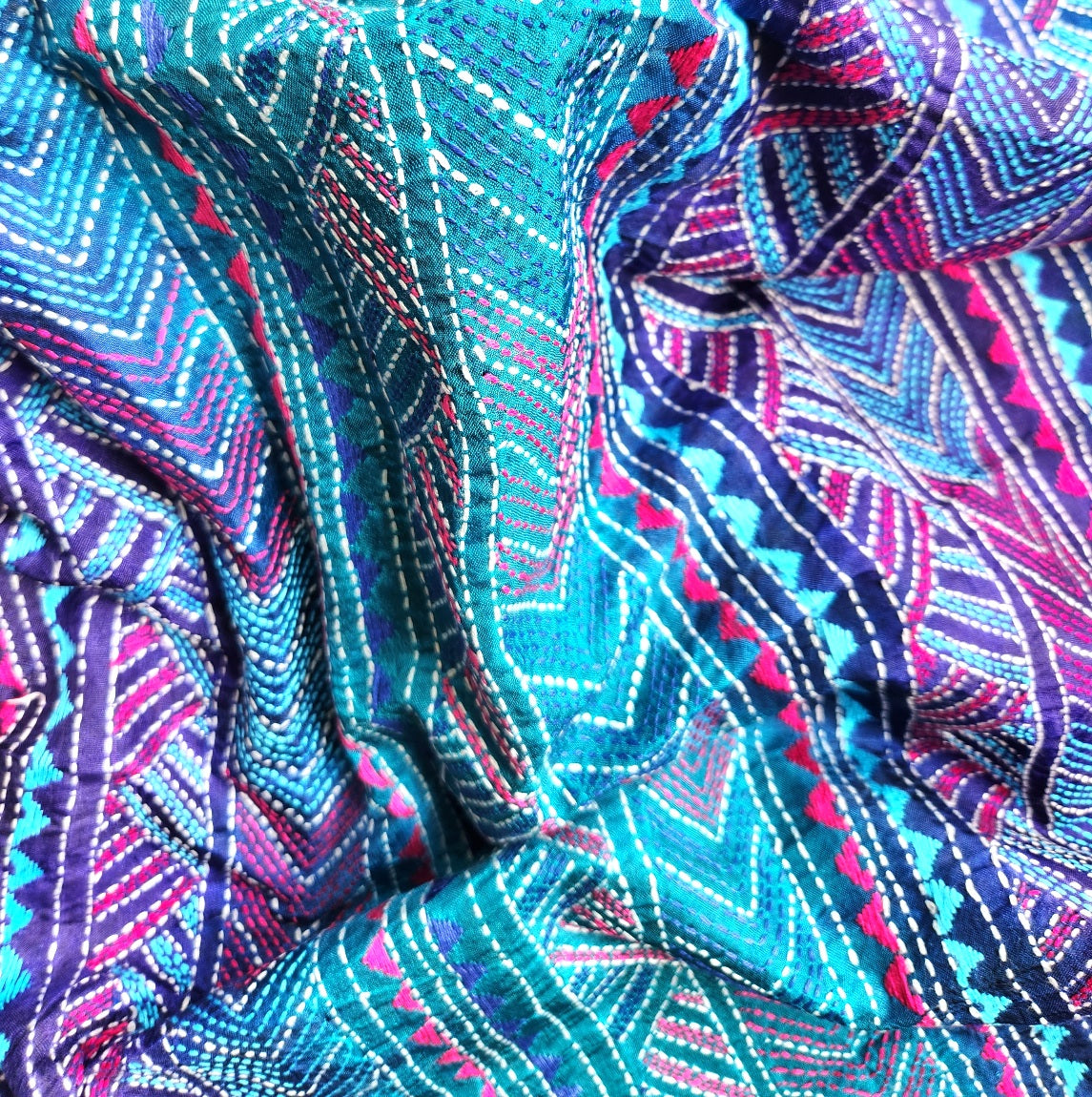 kantha dupatta blue dupatta