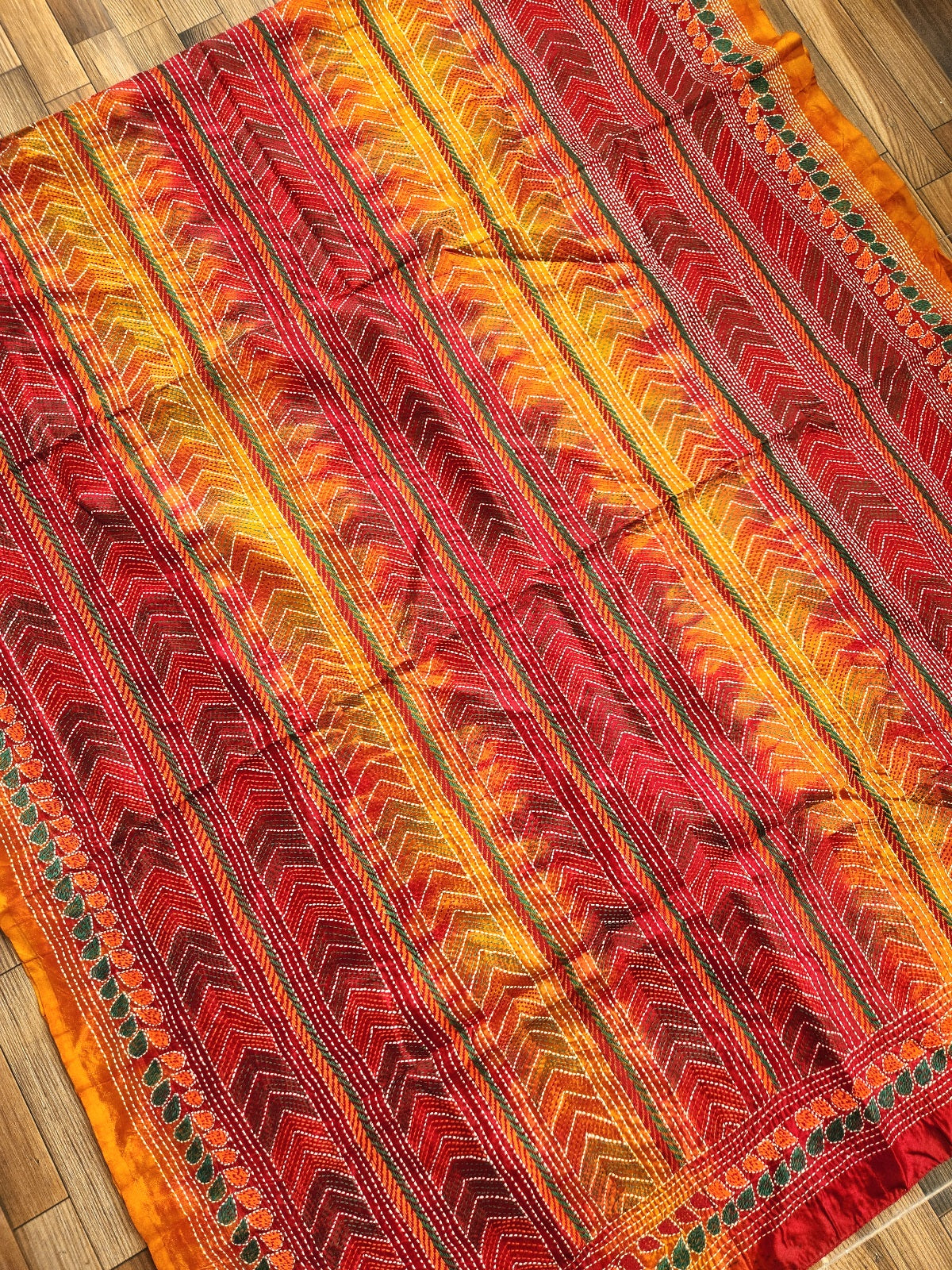 Kantha Dupatta yellow Dupatta red dupatta haldi look