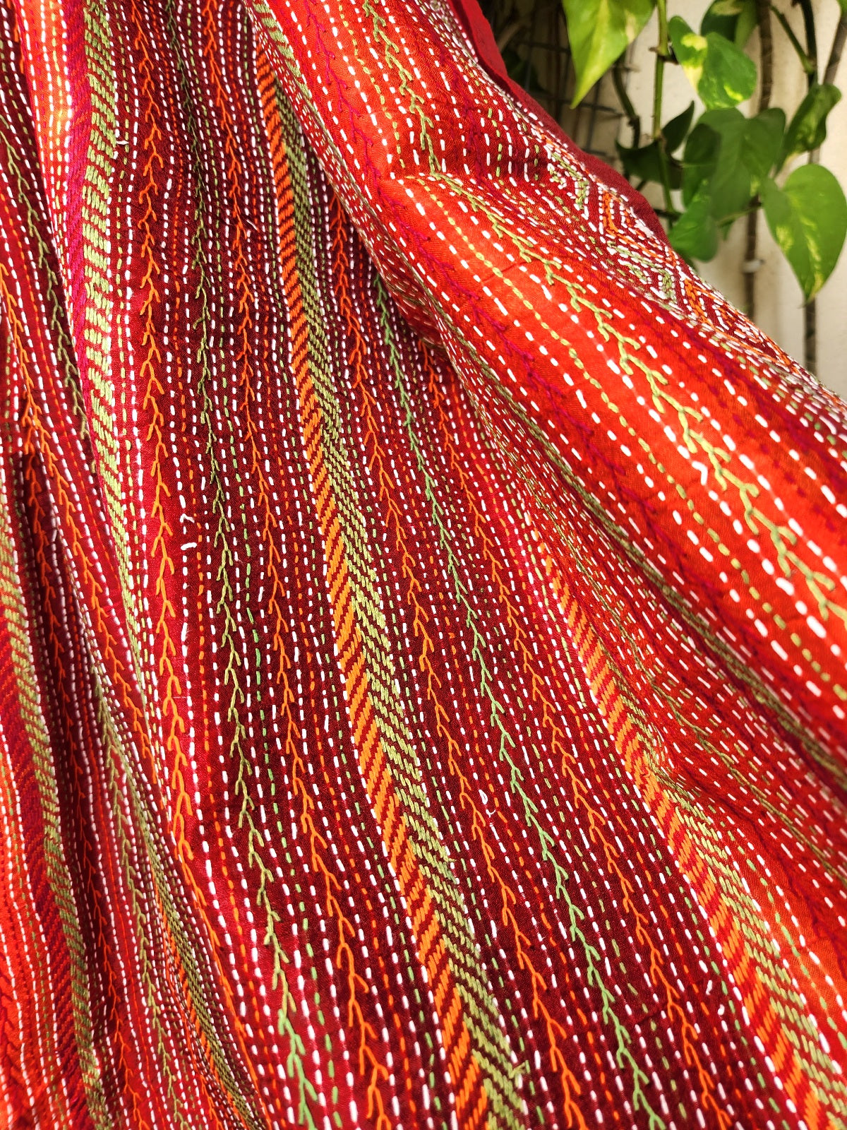 kanthadupatta red dupatta haldi look