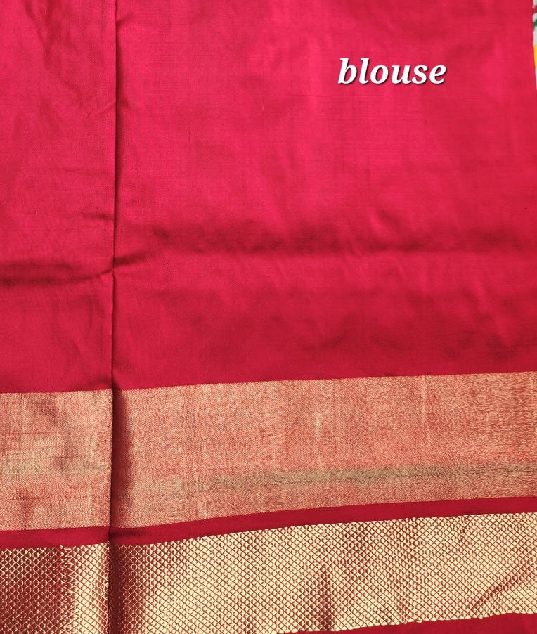 IKAT PATOLA SILK SAREE - GAJJA