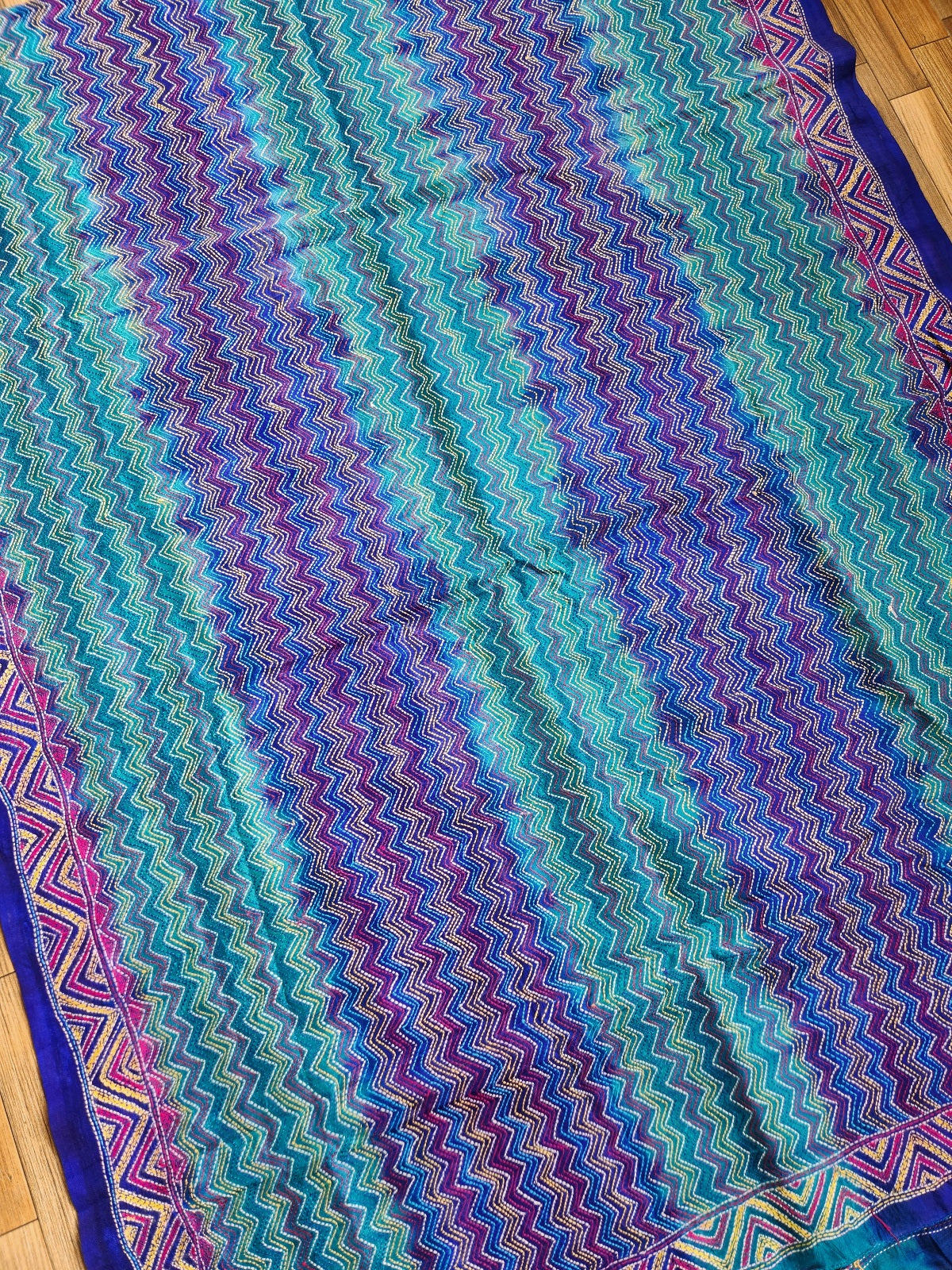 blue kantha dupatta dupattas wedding shopping