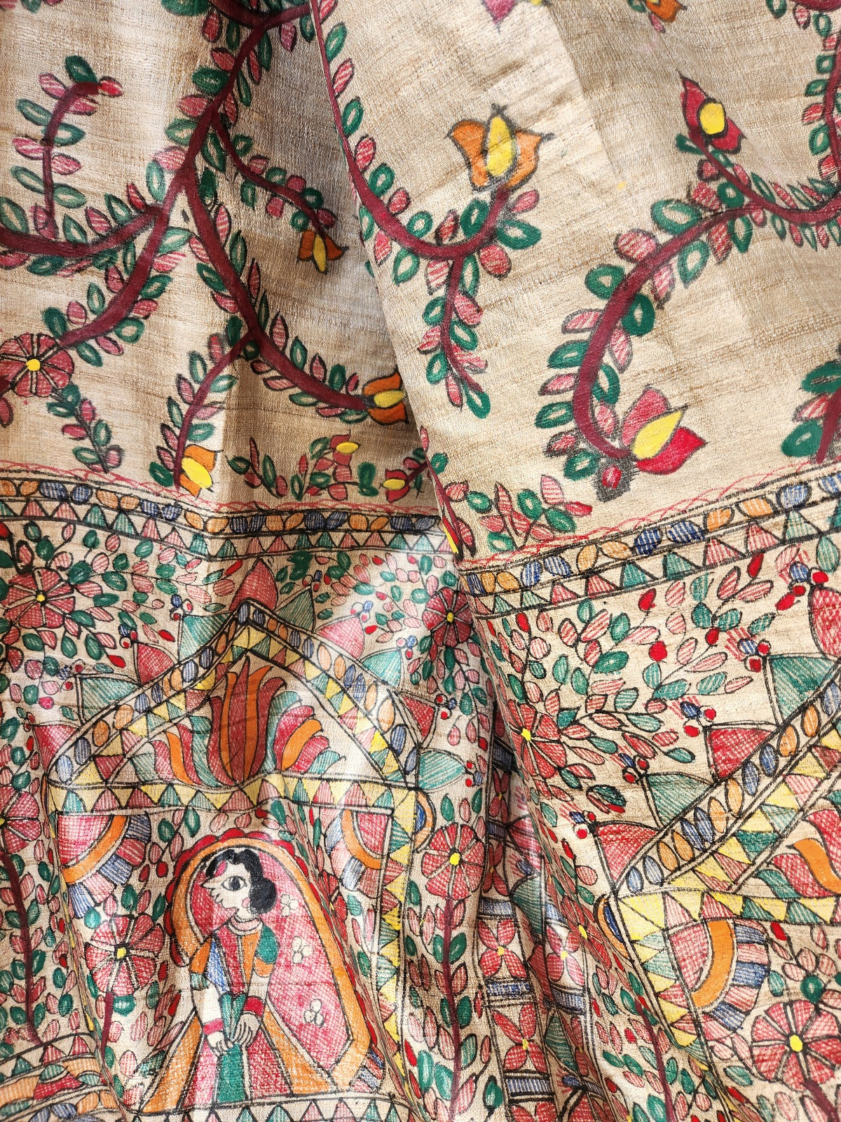 MADHUBANI SILK DUPATTA - Jharonka