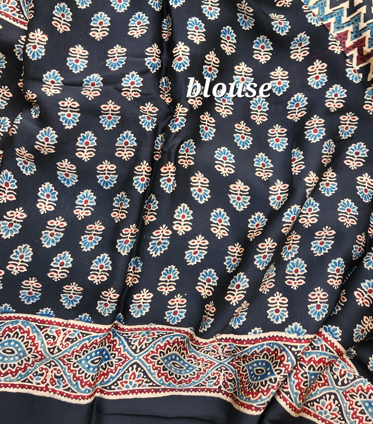 Ajrakh modal silk officewear saree