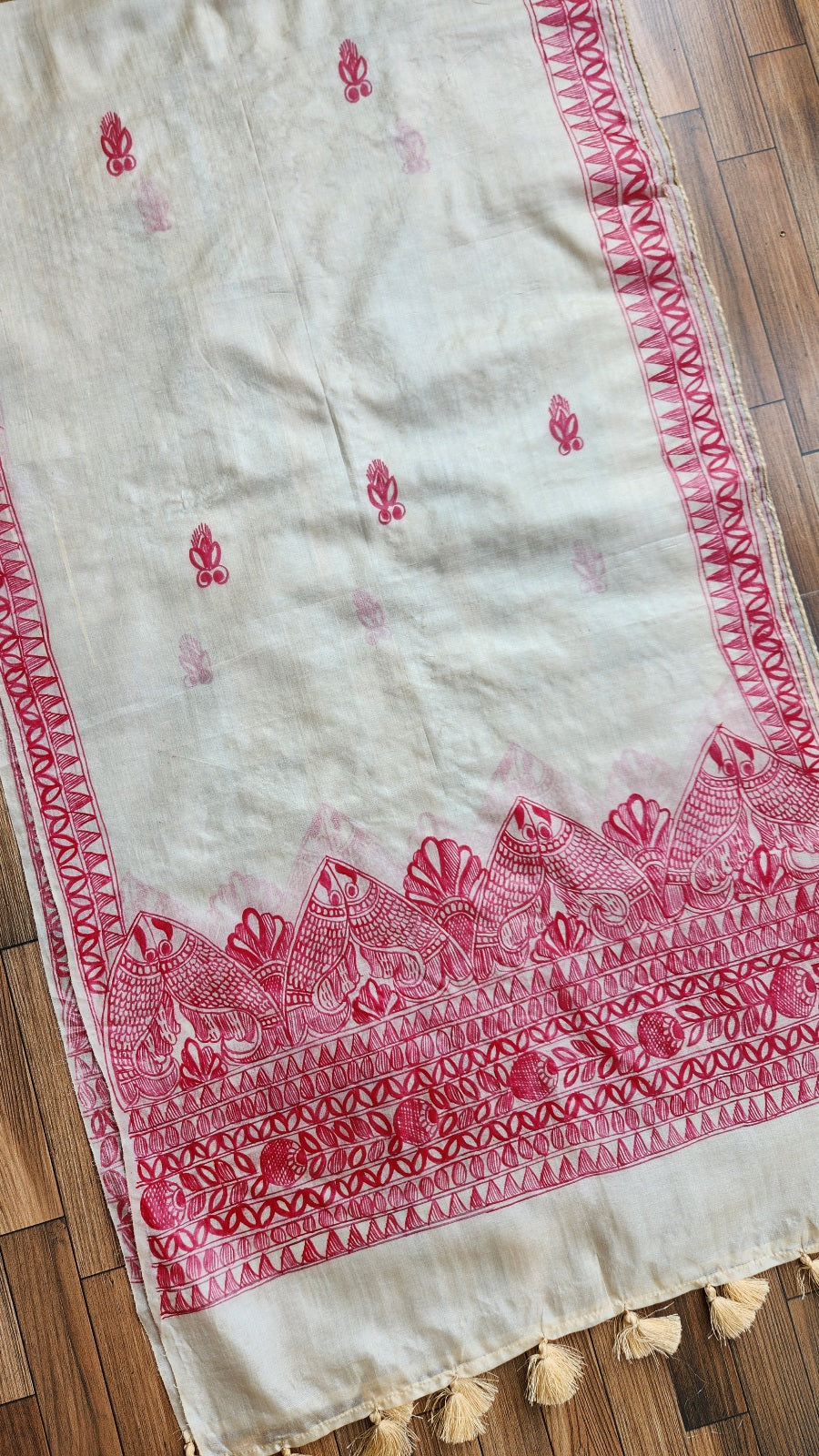 Madhubani stole Indian gfits Handmade gifts