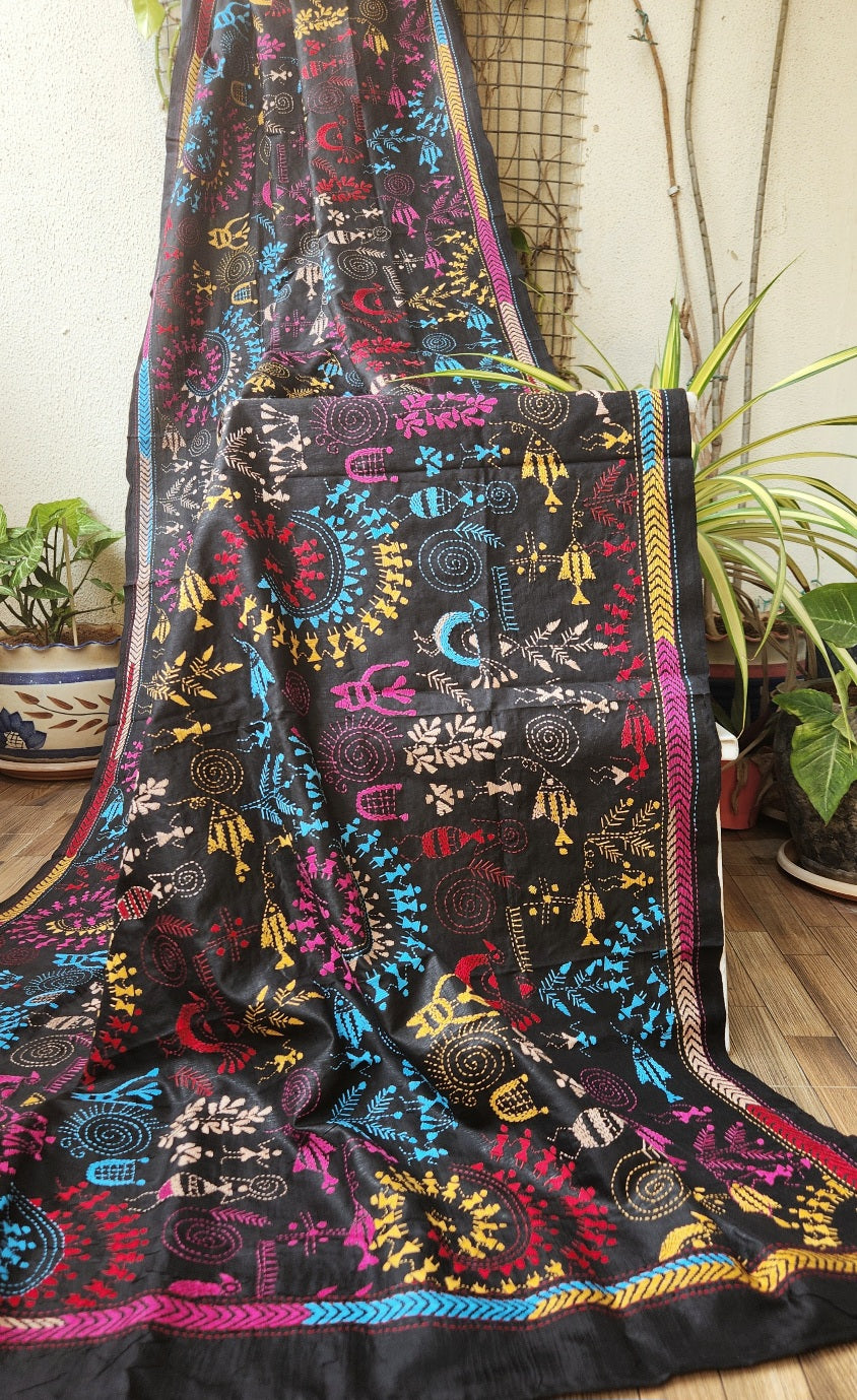 WARLI KANTHA DUPATTA