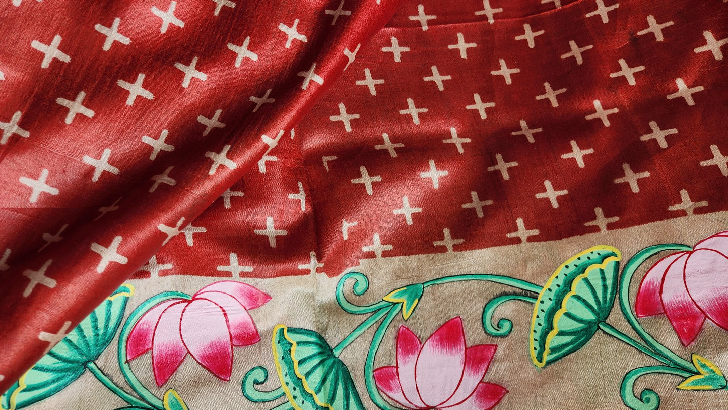 PICHWAI HANDPAINTED SAREE