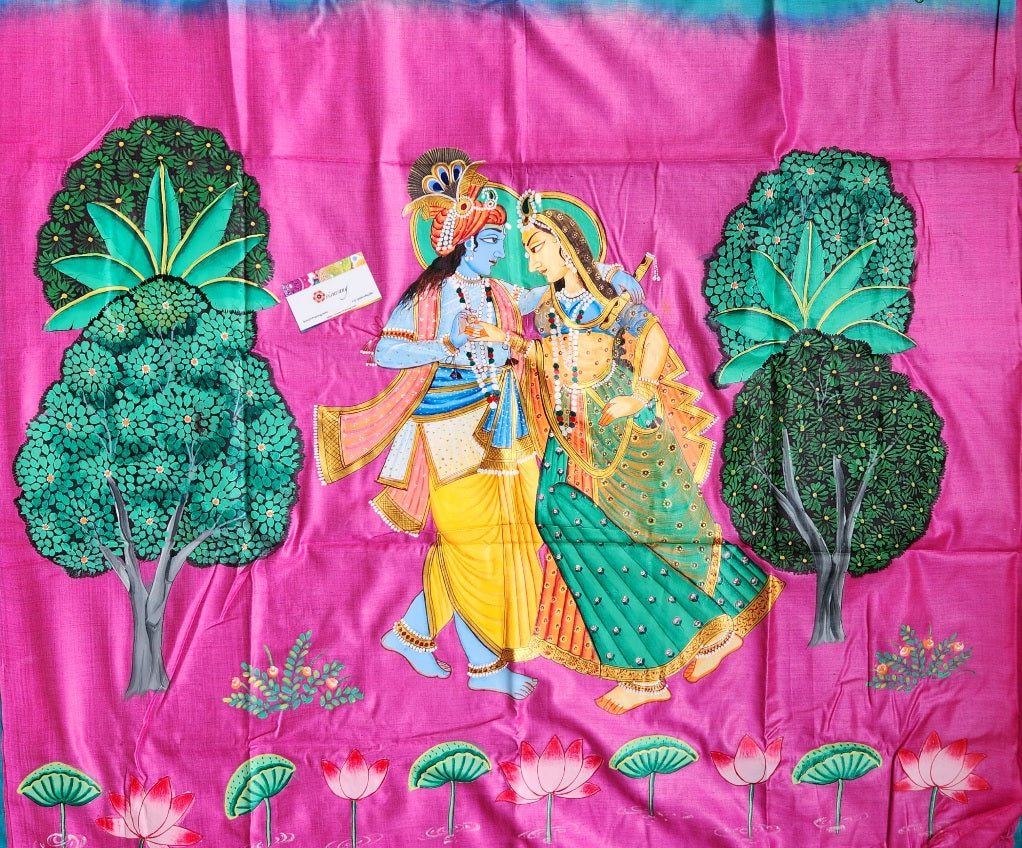 PICHWAI HANDPAINTED SAREE