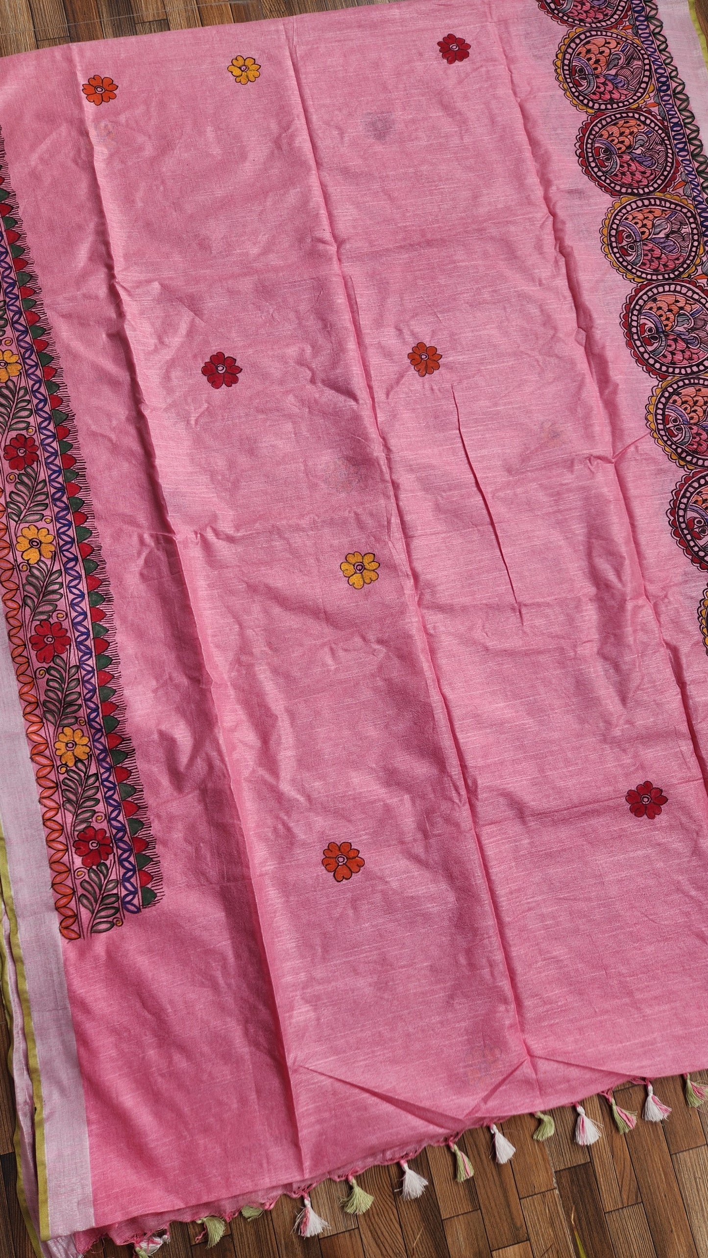 MADHUBANI LINEN SAREE