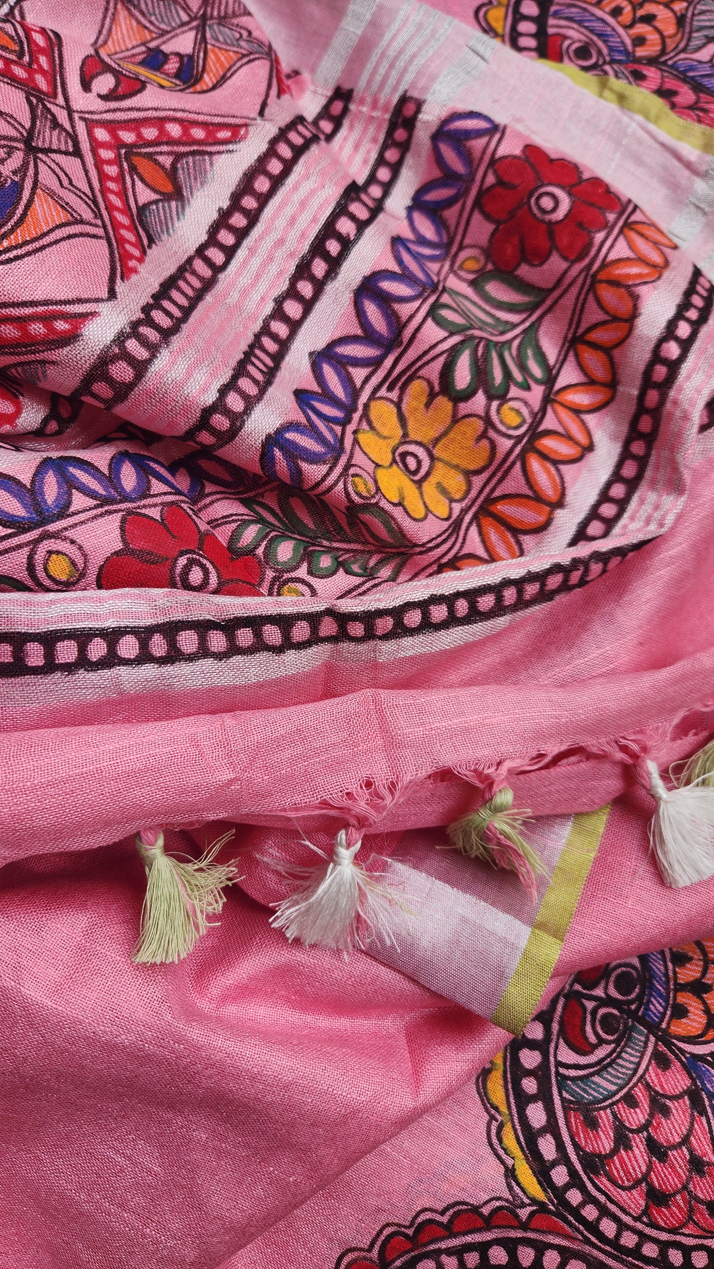 MADHUBANI LINEN SAREE