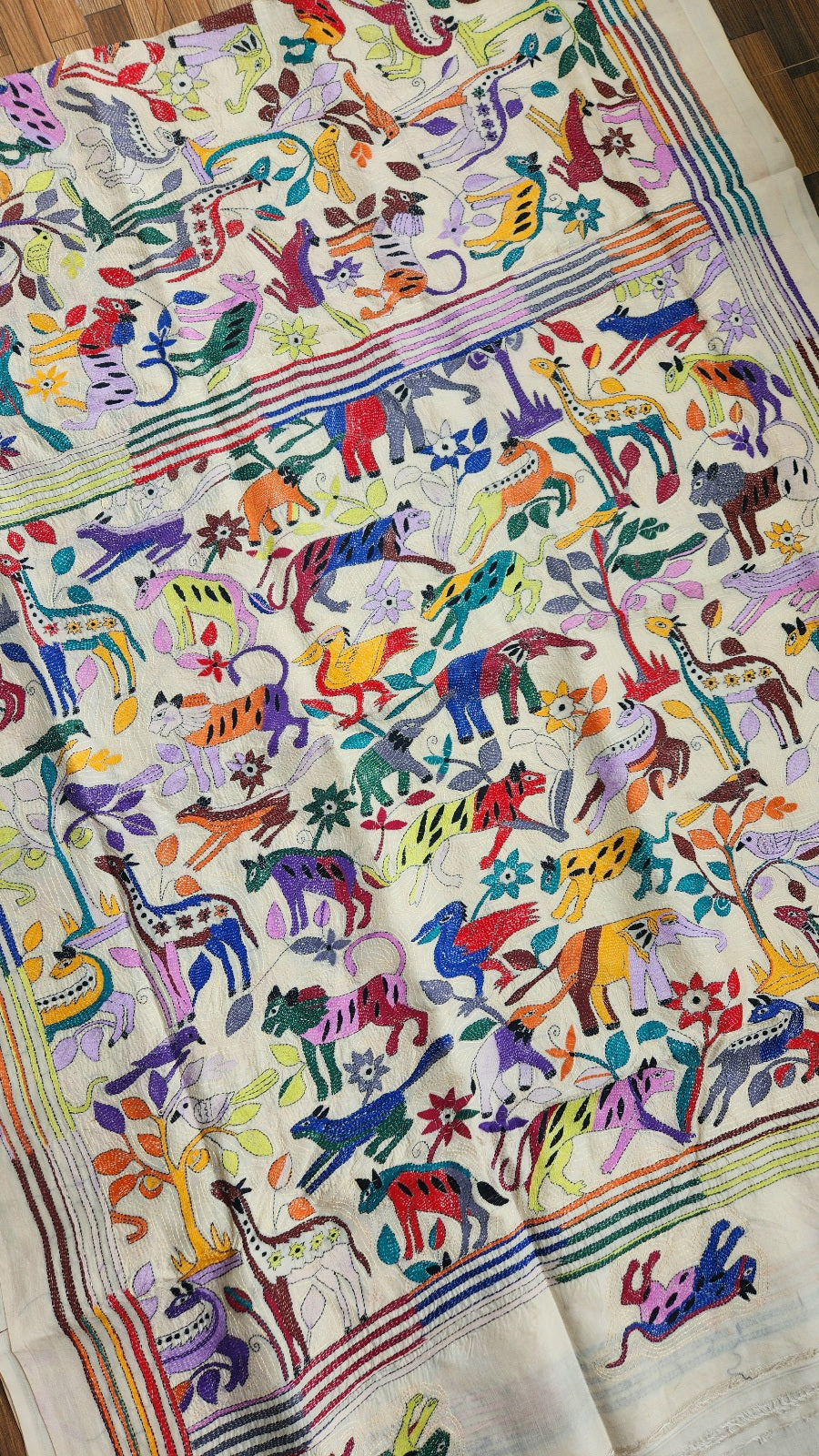 JUNGLE BOOK KANTHA SAREE