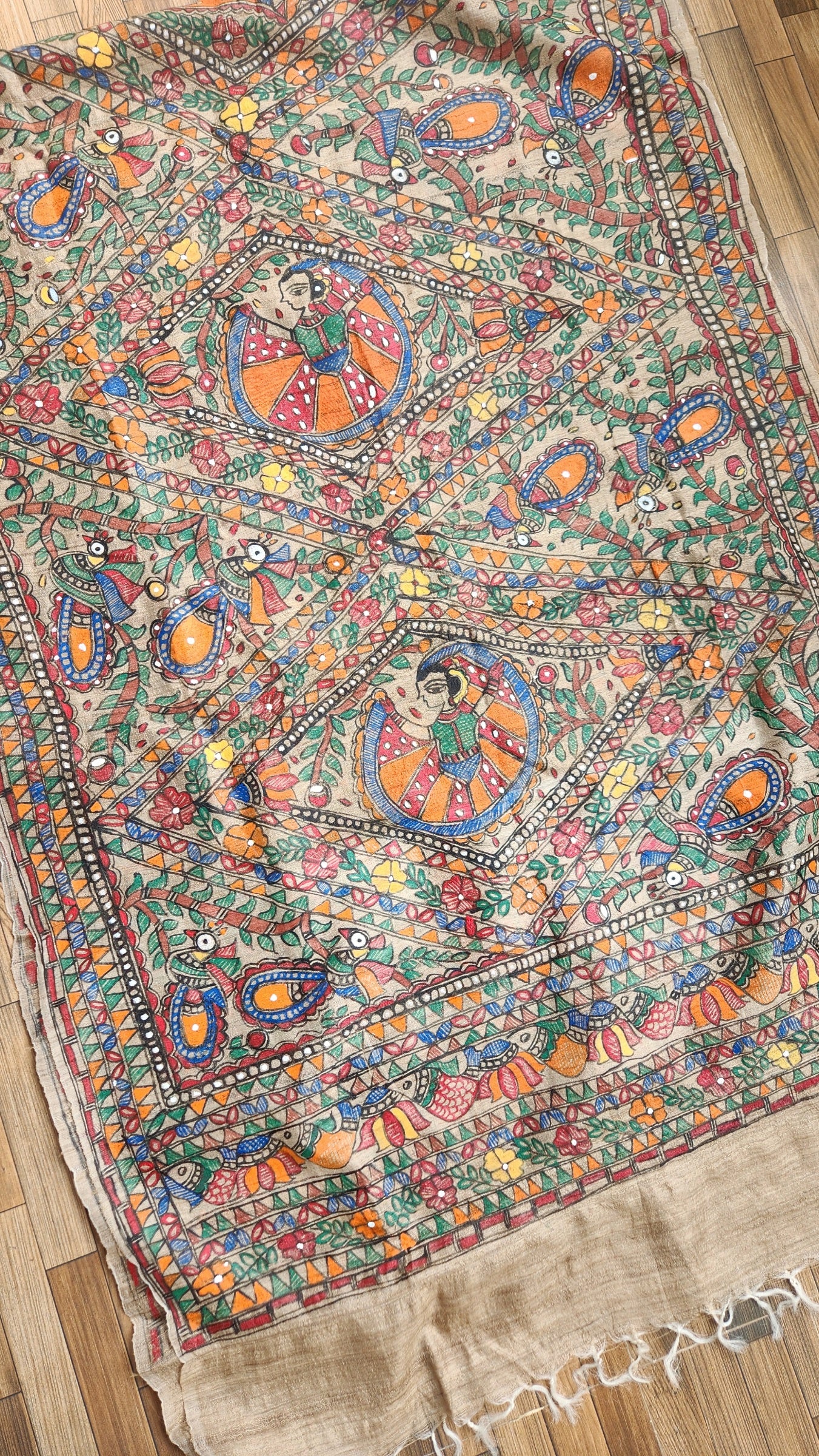 MADHUBANI SILK DUPATTA - Saawan