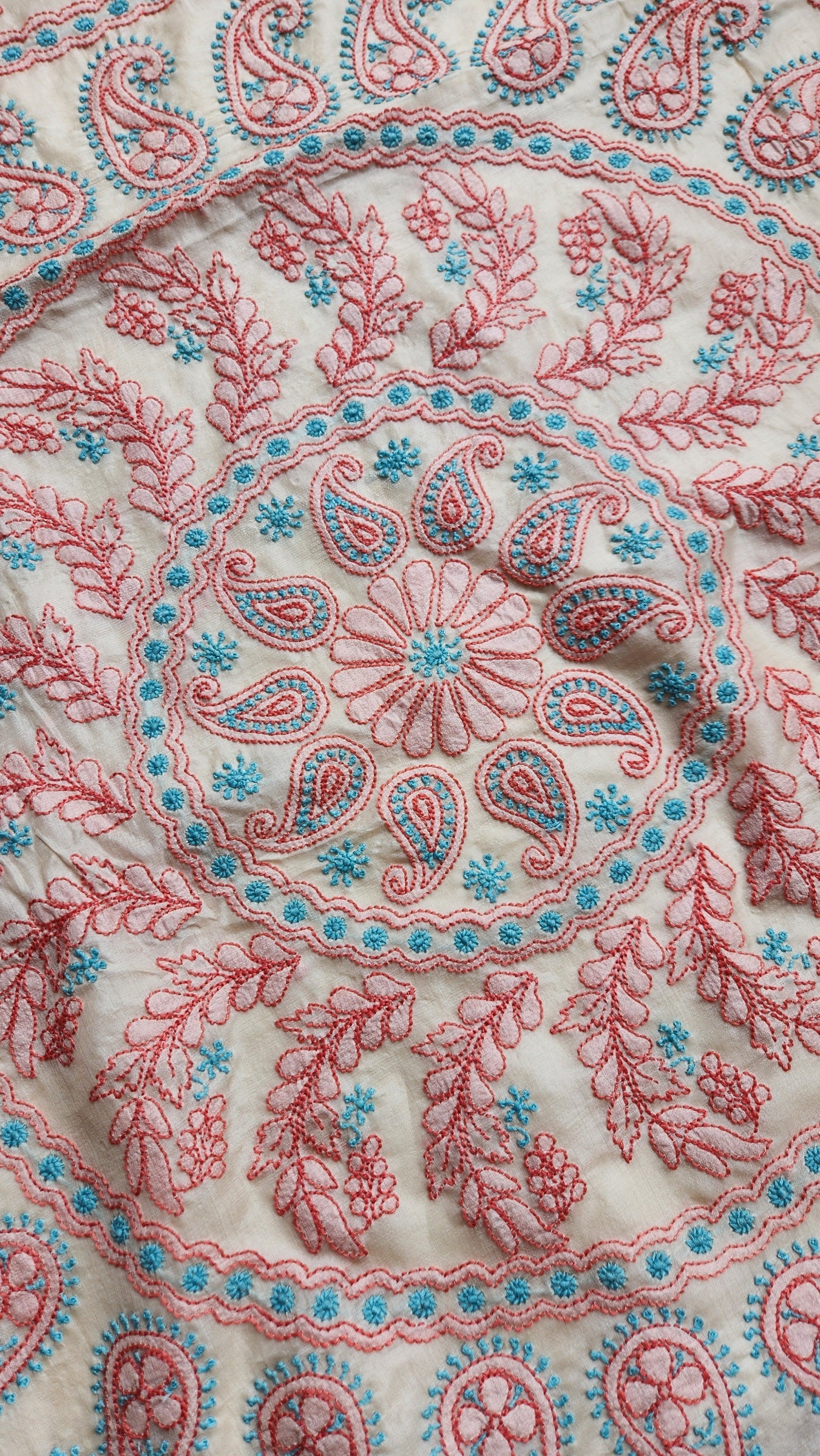 CHIKANKARI TUSSAR SILK SAREE