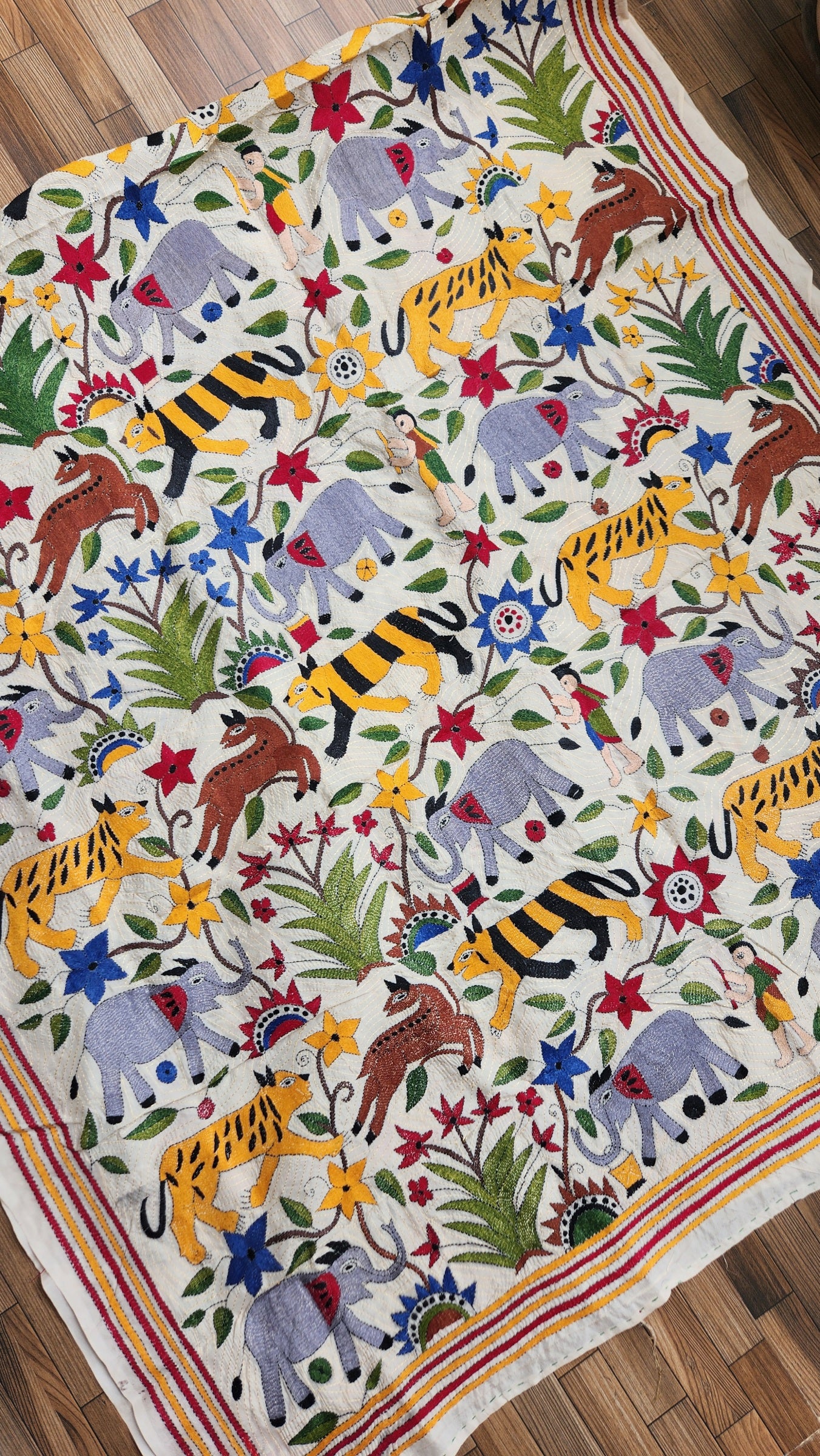 junglebook kantha dupatta animals kantha Shekantha