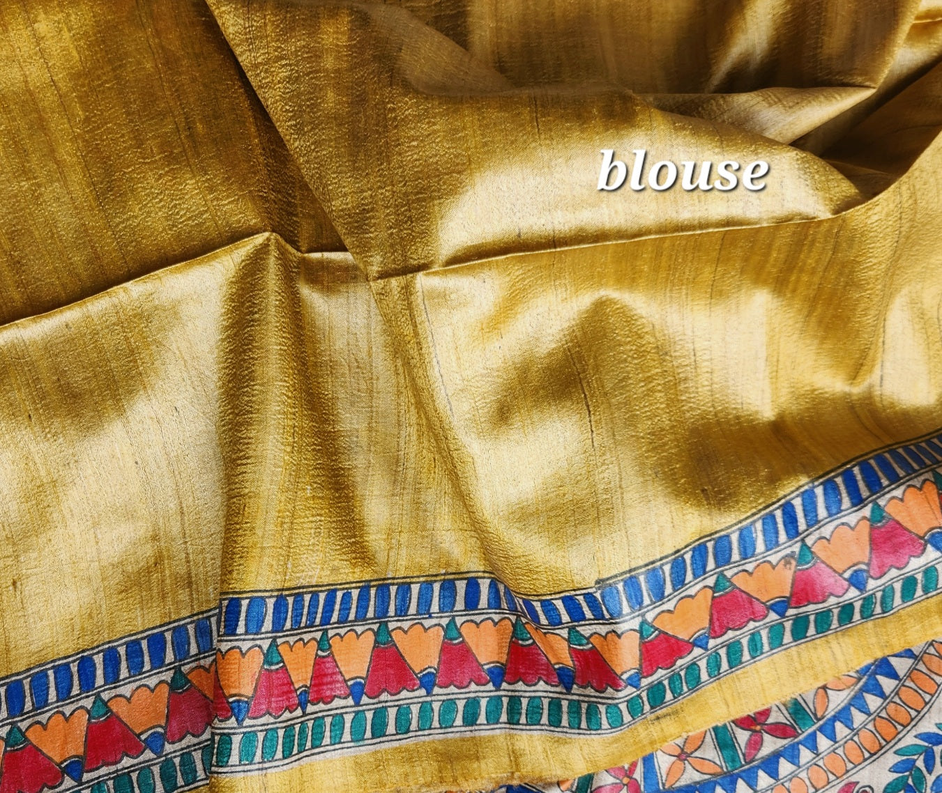 MADHUBANI HANDPAINTED SAREE - GANESHA