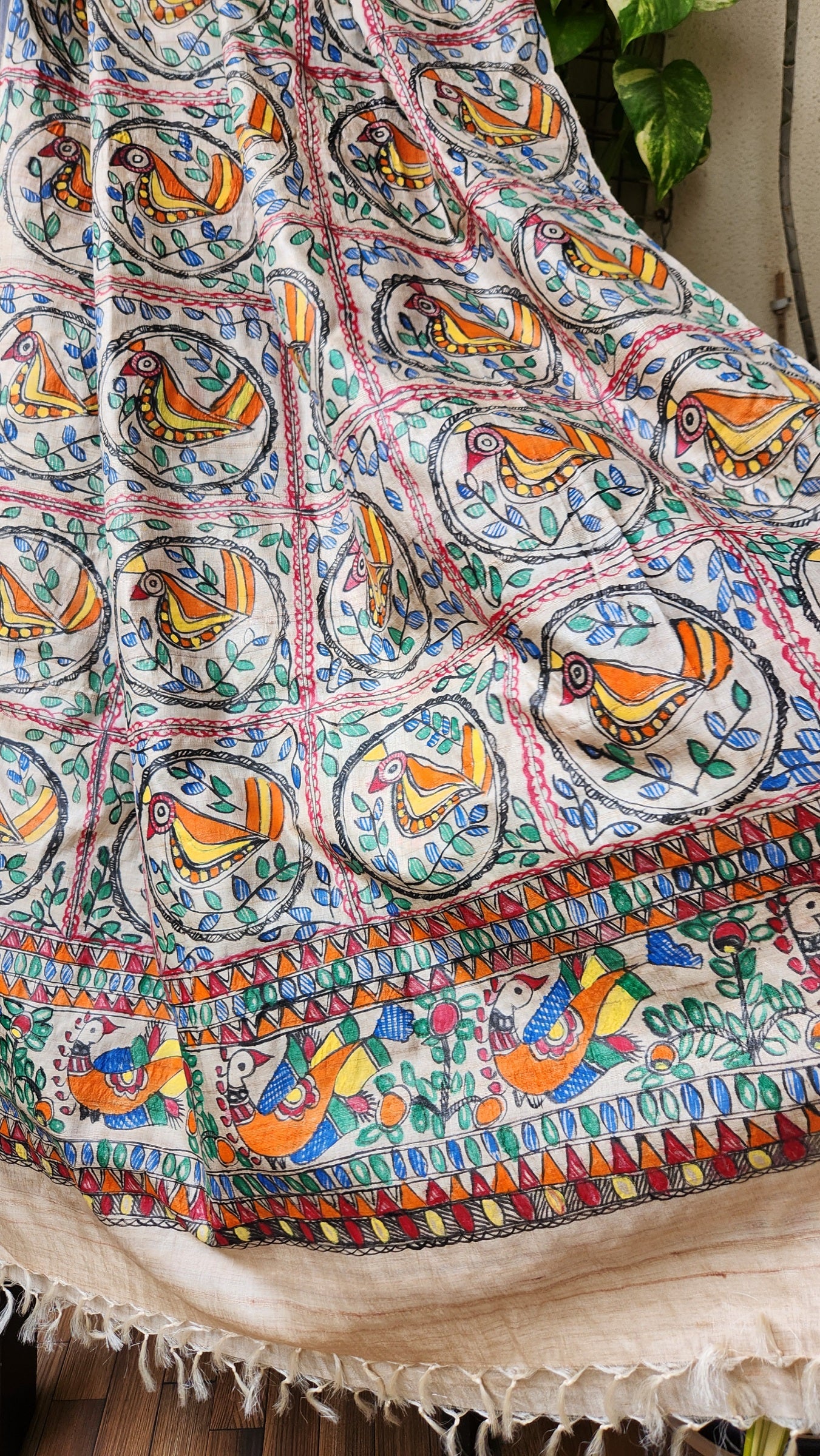 MADHUBANI SILK DUPATTA - Chidya