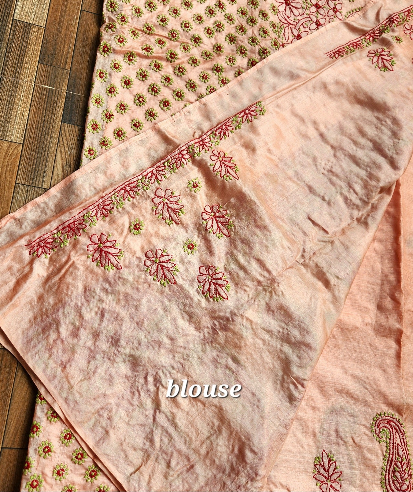 CHIKANKARI TUSSAR SILK SAREE