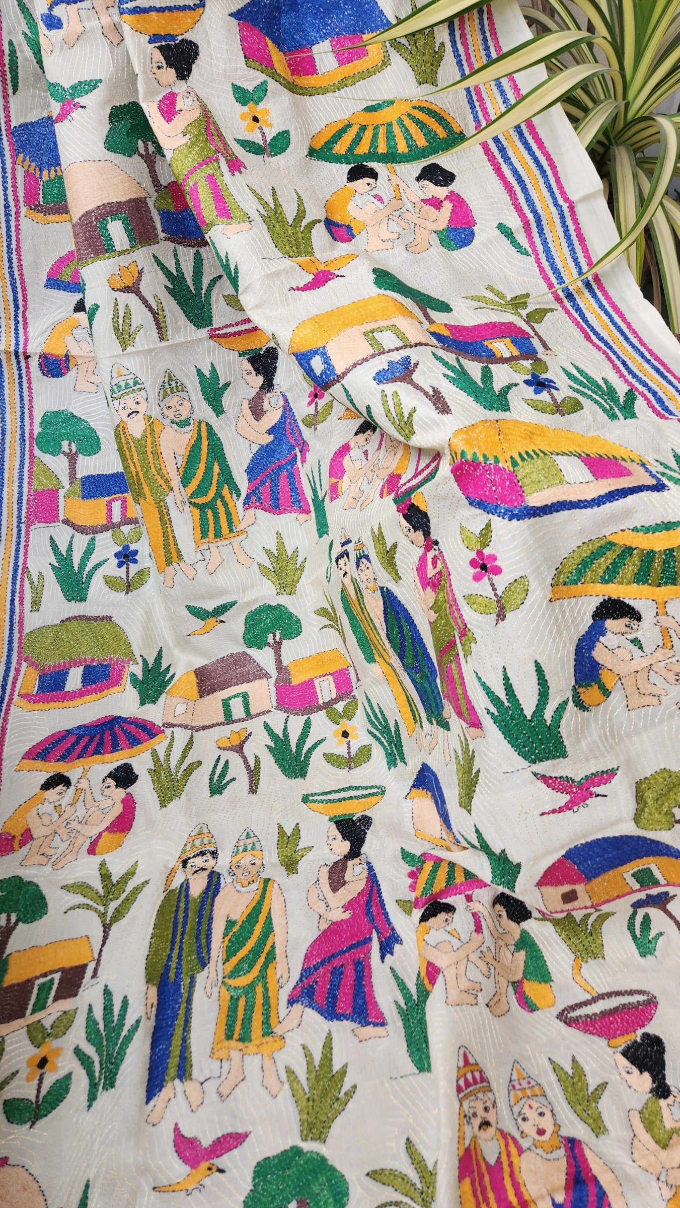 VILLAGE WEDDING KANTHA DUPATTA