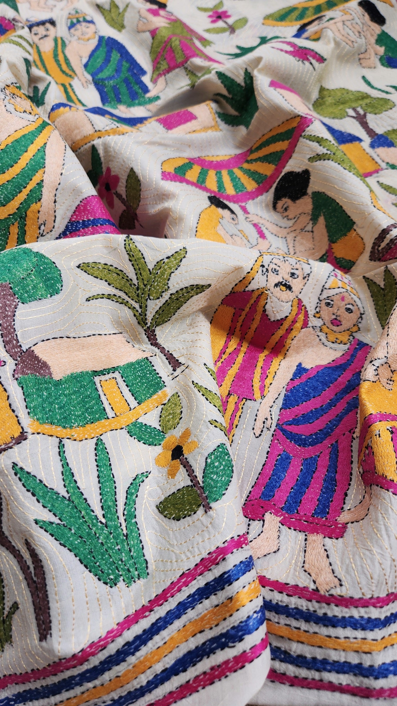 VILLAGE WEDDING KANTHA DUPATTA