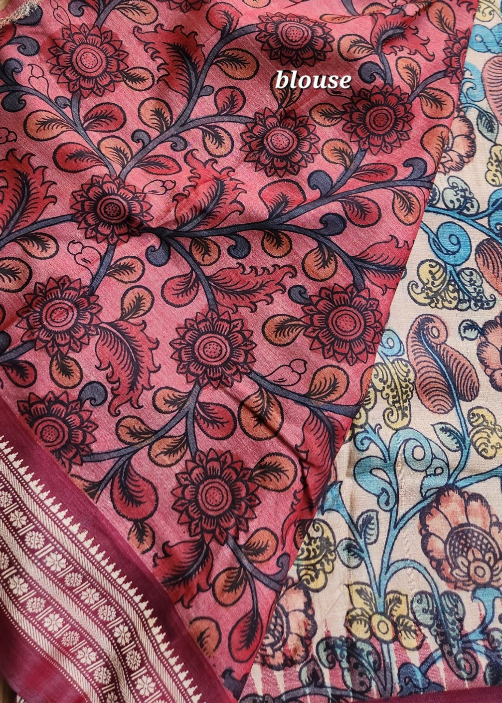 VIDARBHA TUSSAR KALAMKARI SAREE