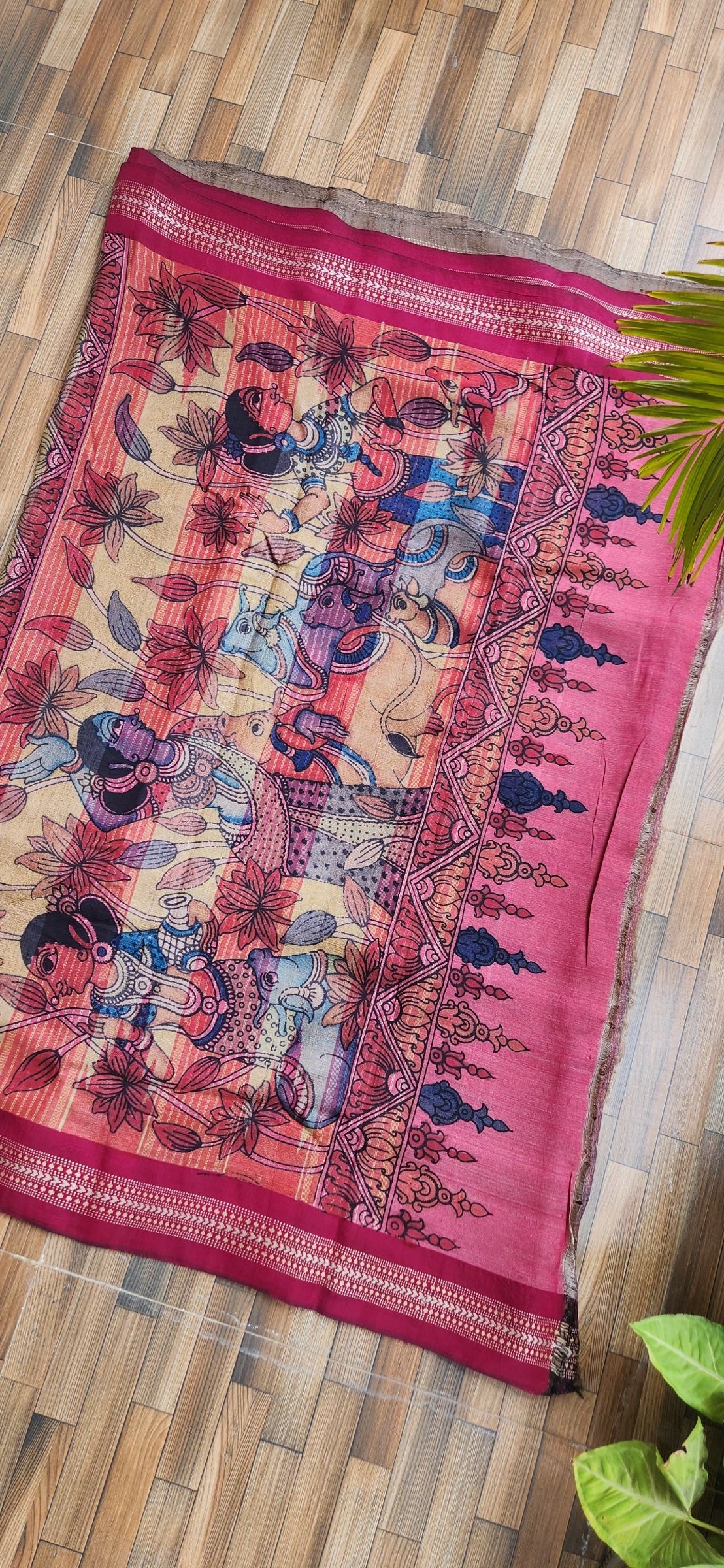 VIDARBHA TUSSAR KALAMKARI SAREE