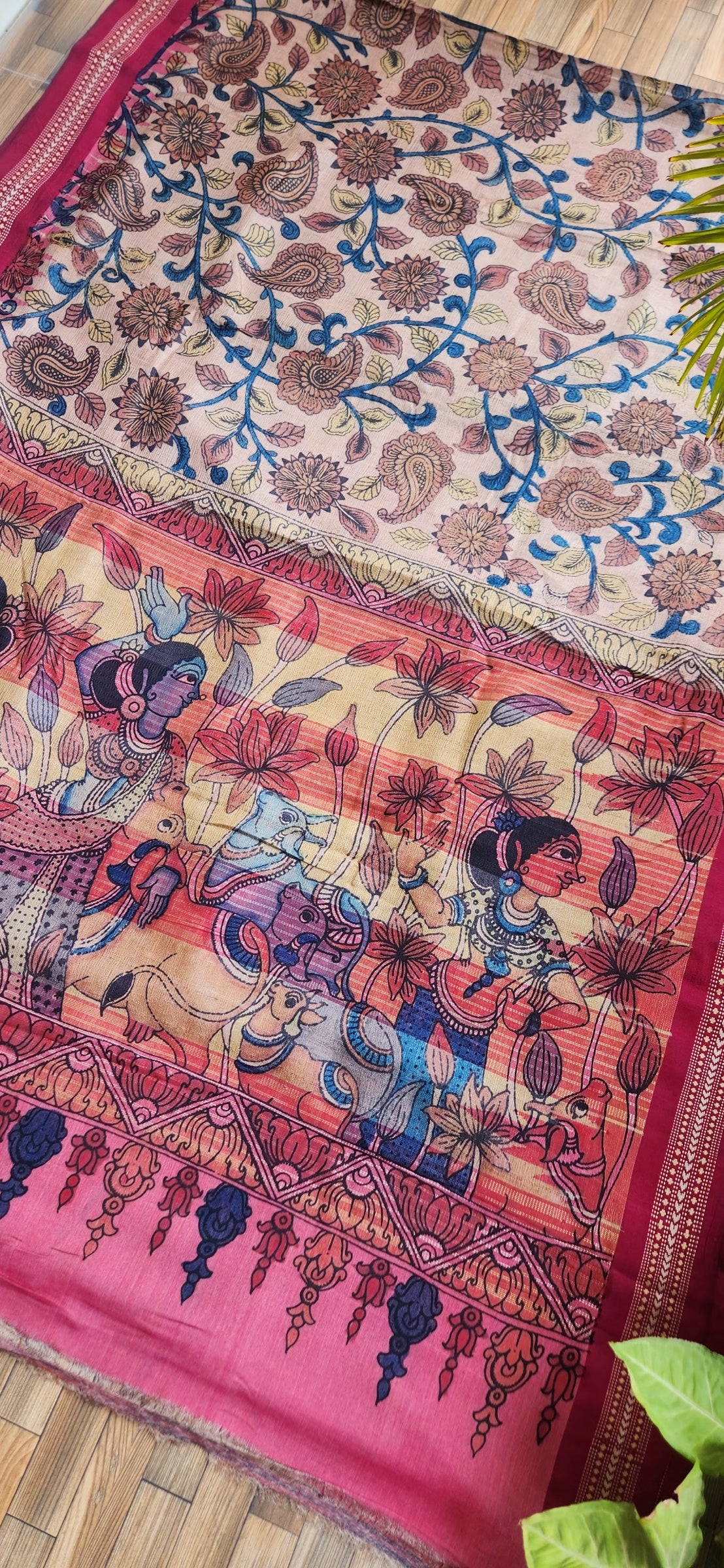 VIDARBHA TUSSAR KALAMKARI SAREE