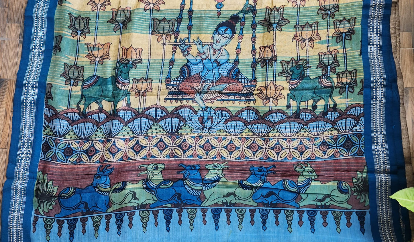 VIDARBHA TUSSAR KALAMKARI SAREE