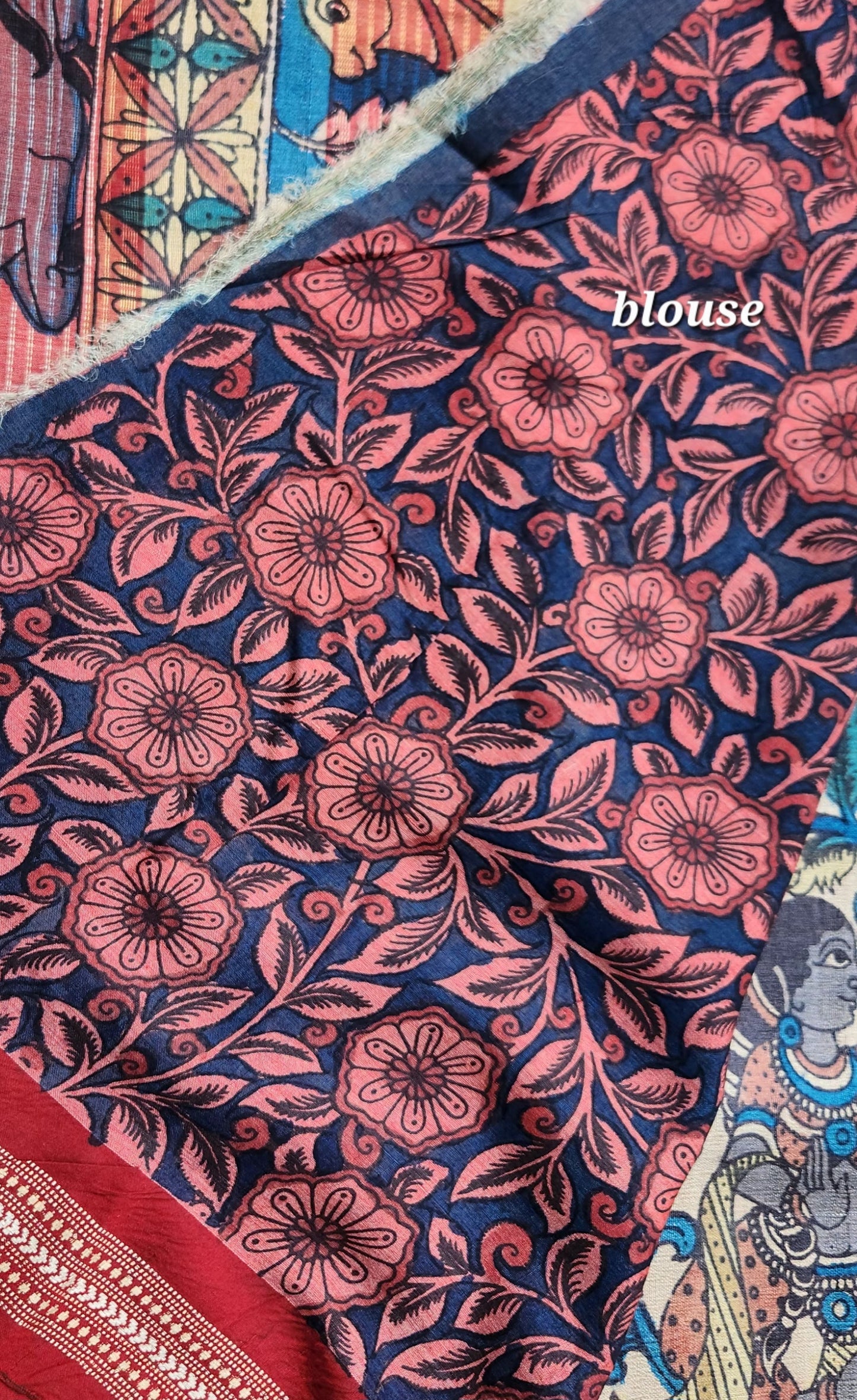 VIDARBHA TUSSAR KALAMKARI SAREE