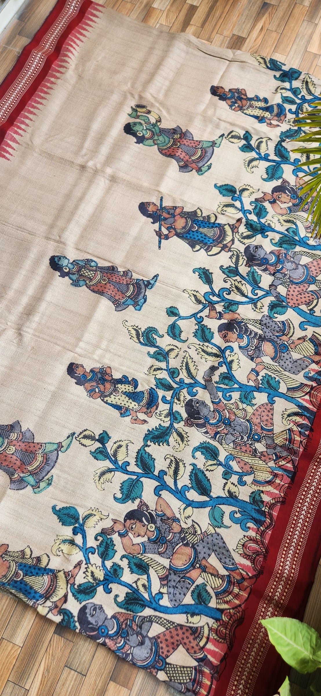 VIDARBHA TUSSAR KALAMKARI SAREE