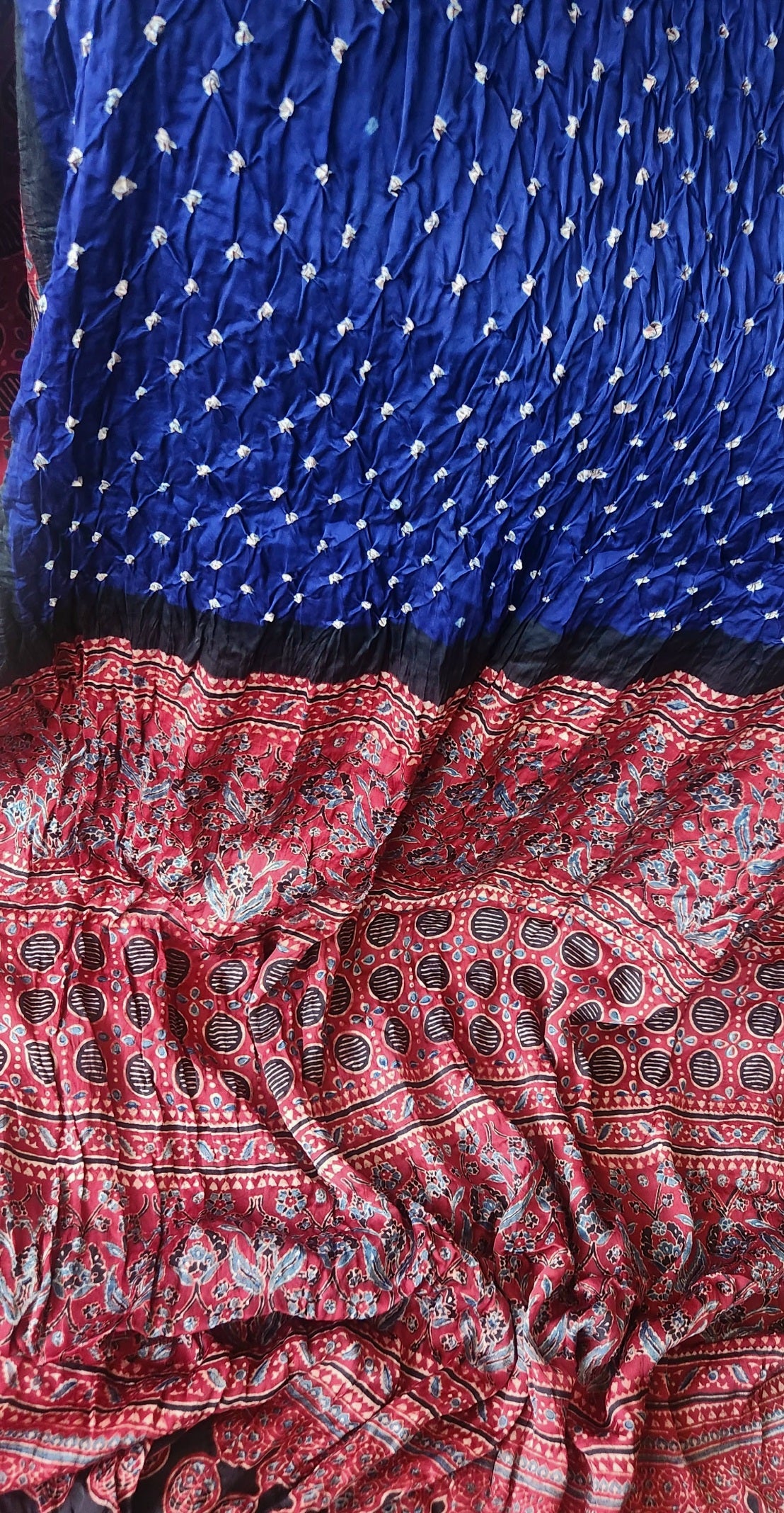 AJRAKH BANDHANI SILK SAREE