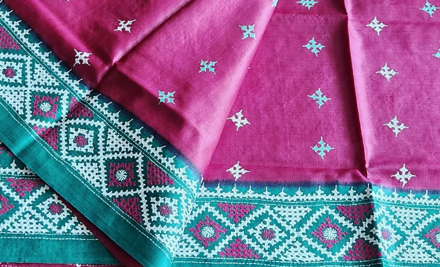 DESIGNER KUTCHWORK SILK SAREE
