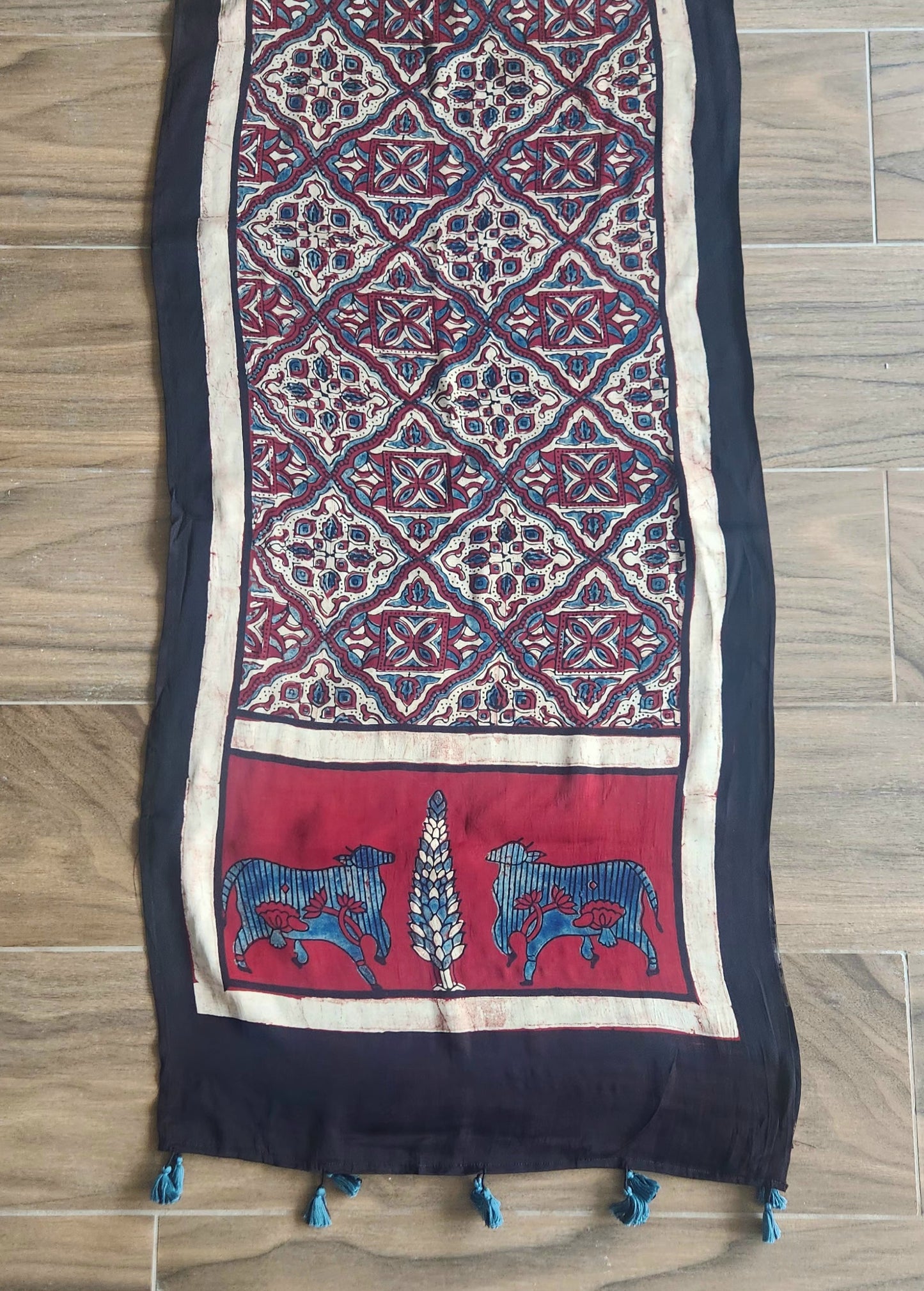 AJRAKH SILK STOLE