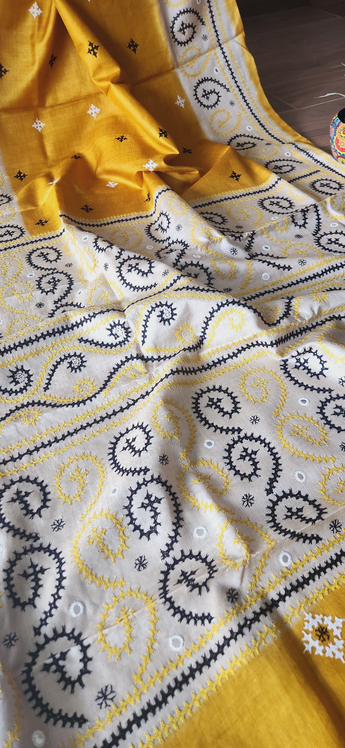 DESIGNER KUTCHWORK SILK SAREE