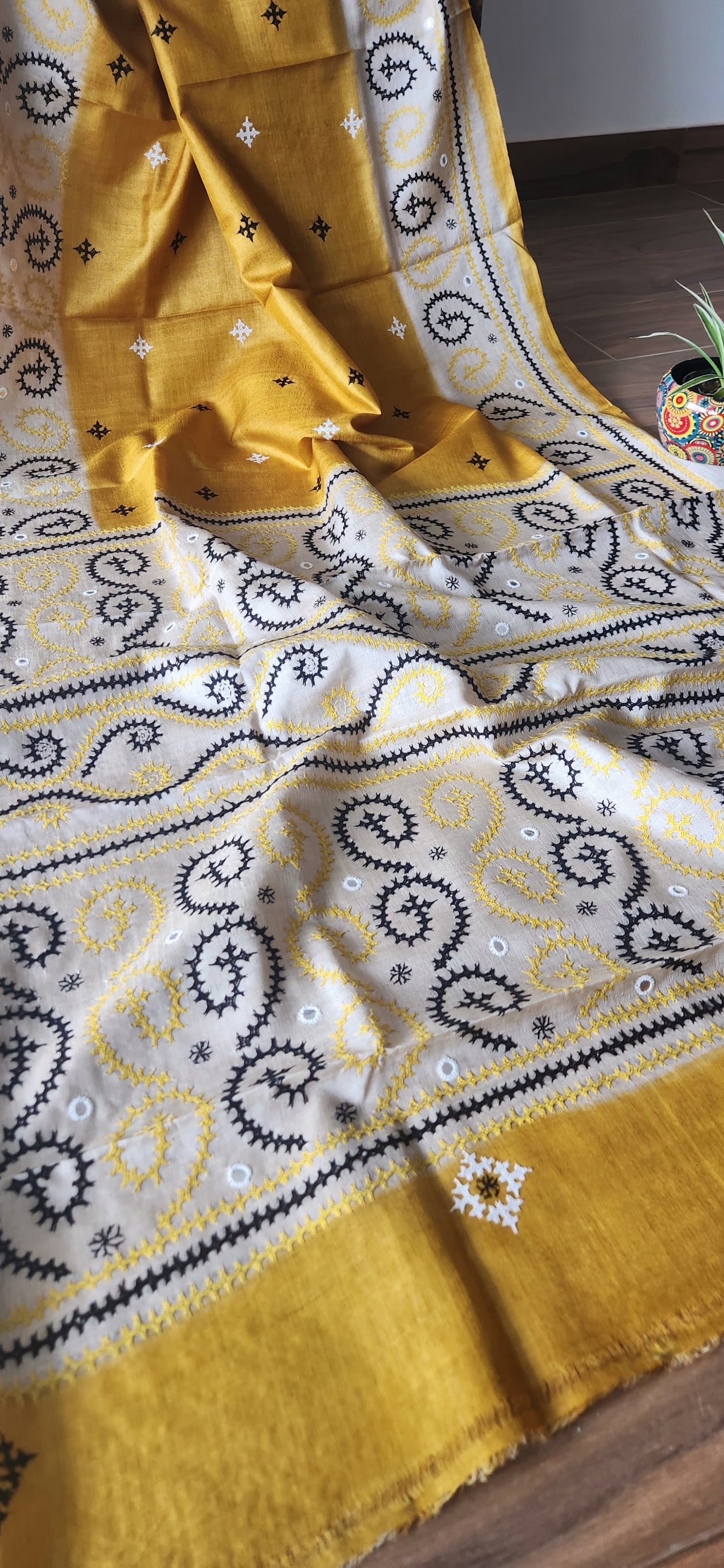 DESIGNER KUTCHWORK SILK SAREE