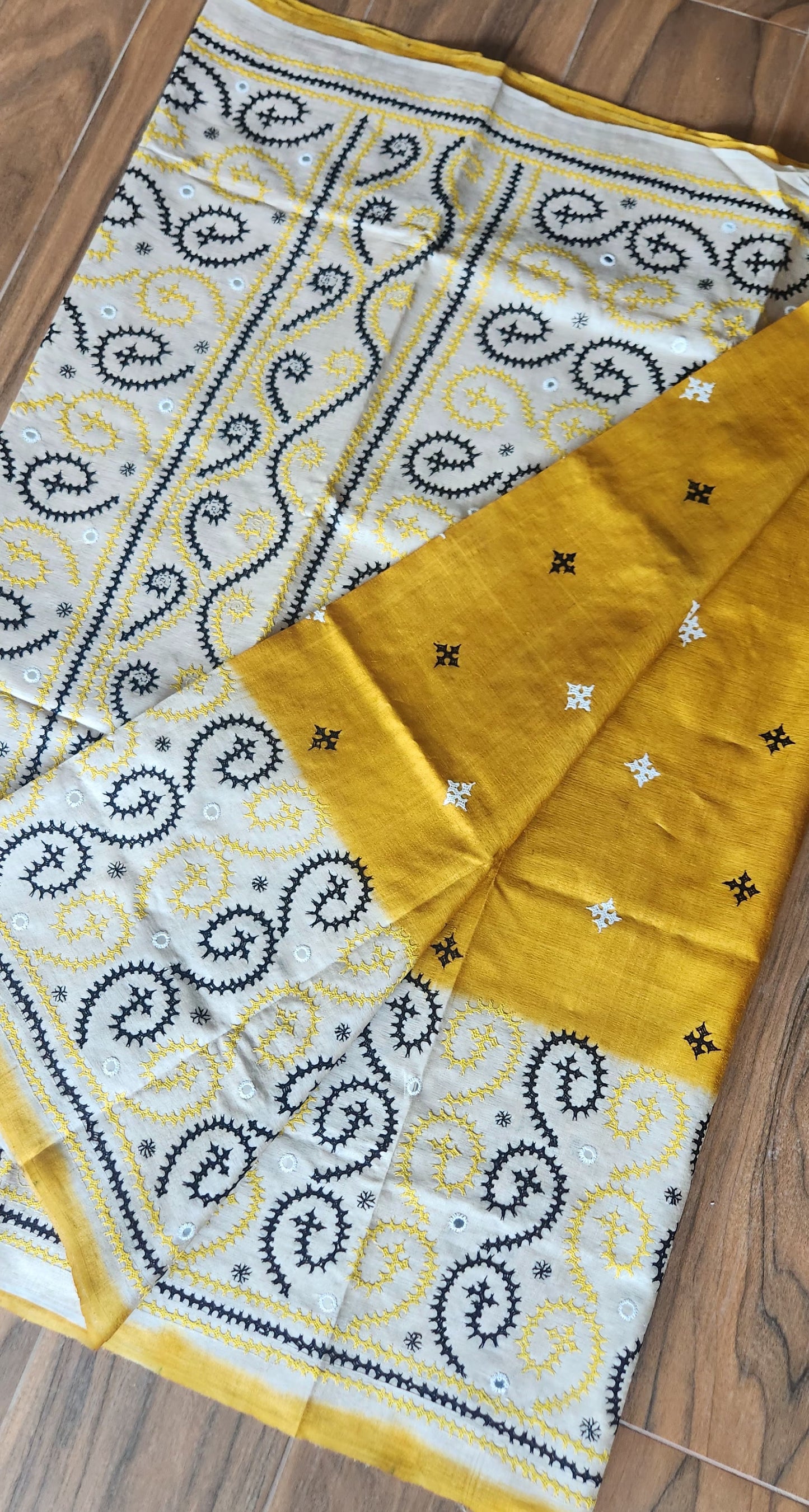 DESIGNER KUTCHWORK SILK SAREE