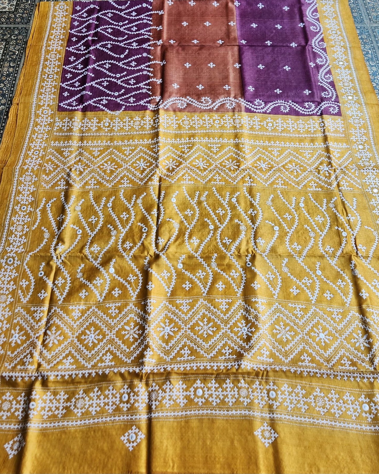 DESIGNER KUTCHWORK SILK SAREE