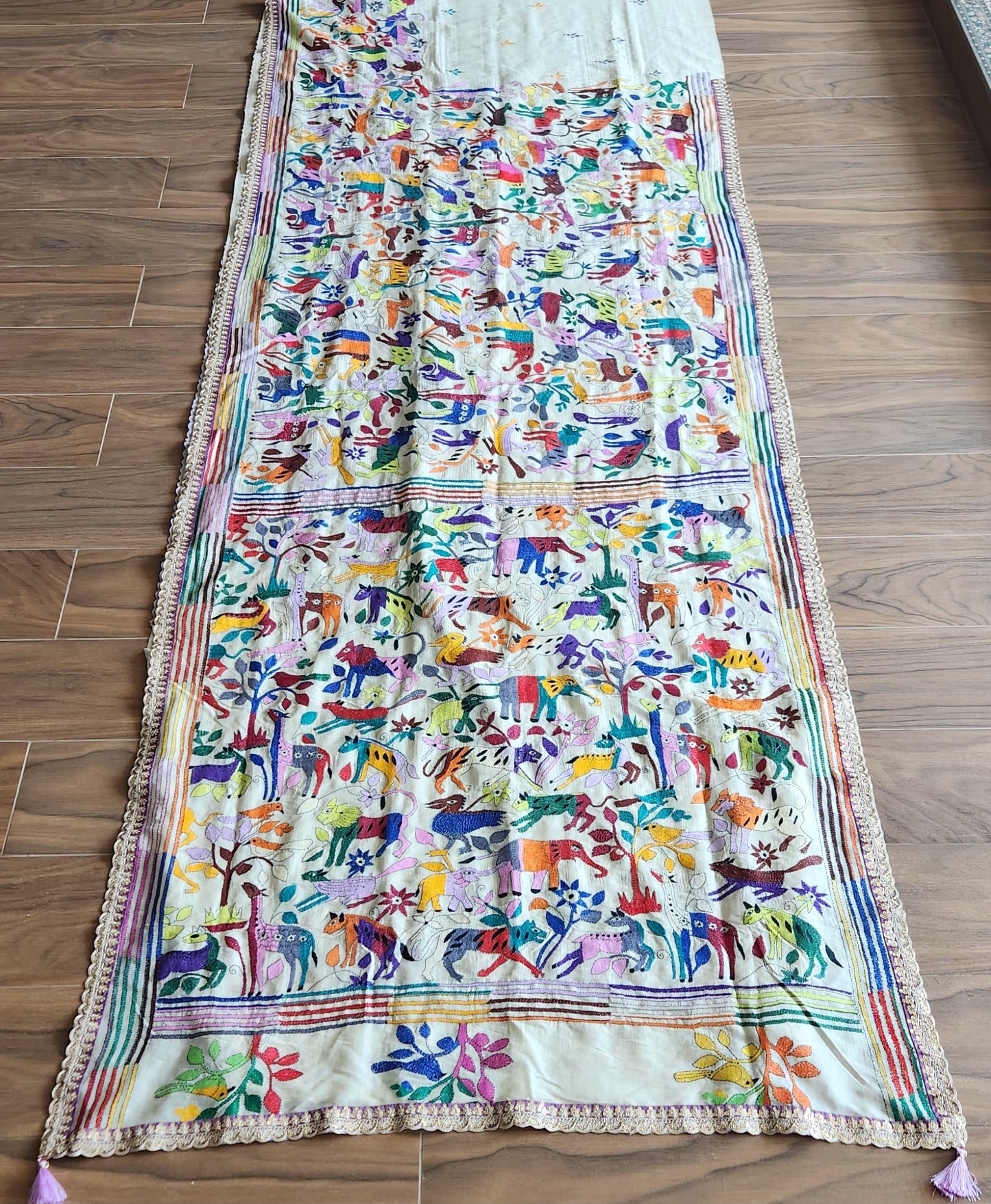 JUNGLE BOOK KANTHA SAREE