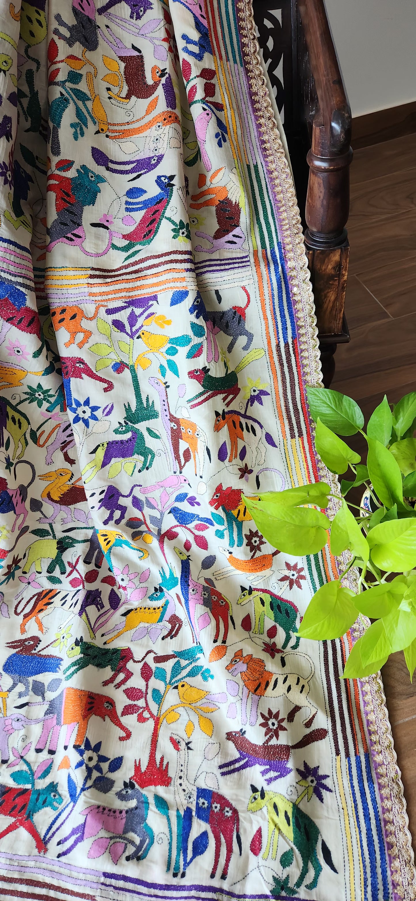 JUNGLE BOOK KANTHA SAREE