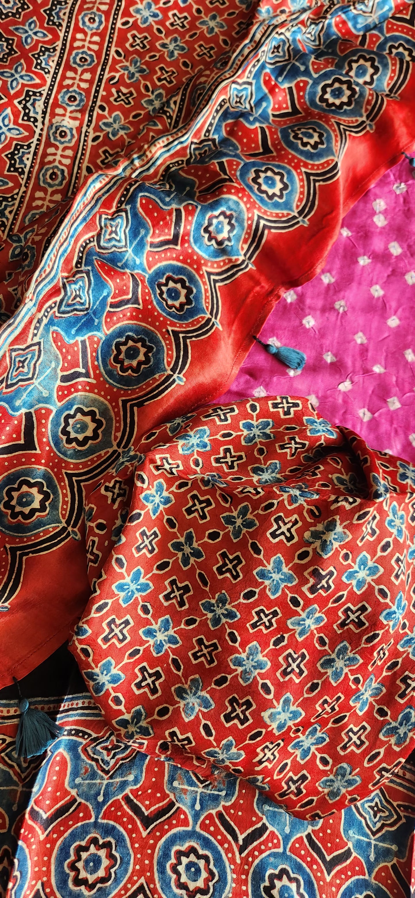 AJRAKH BANDHANI SILK SAREE