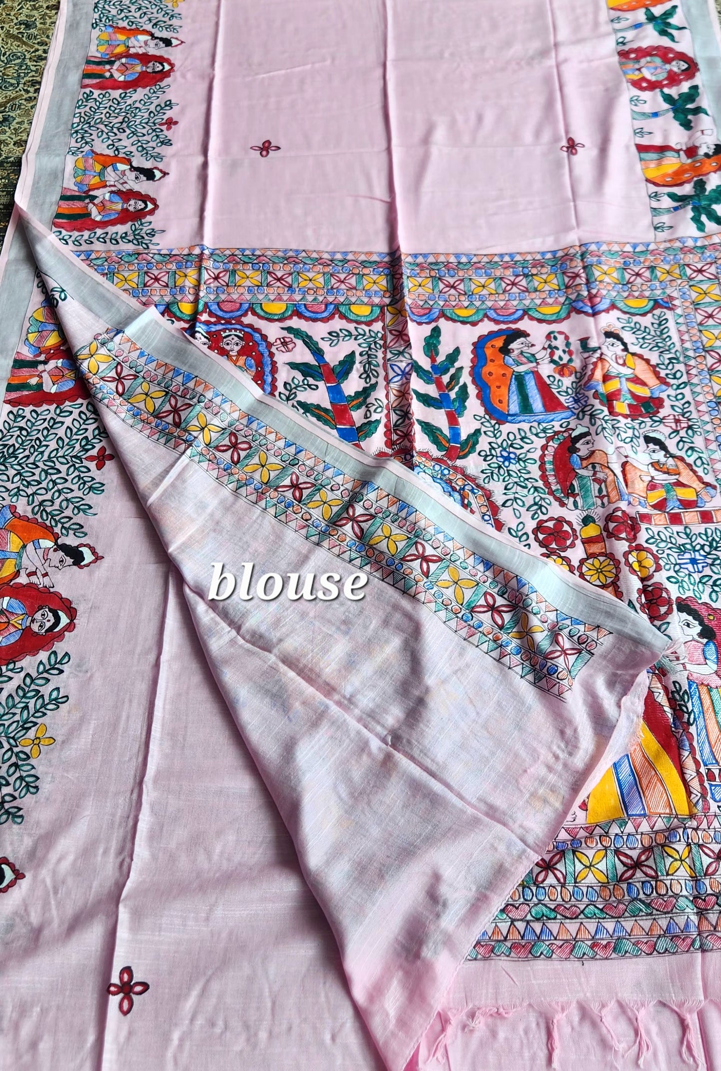 MADHUBANI LINEN SAREE- Wedding