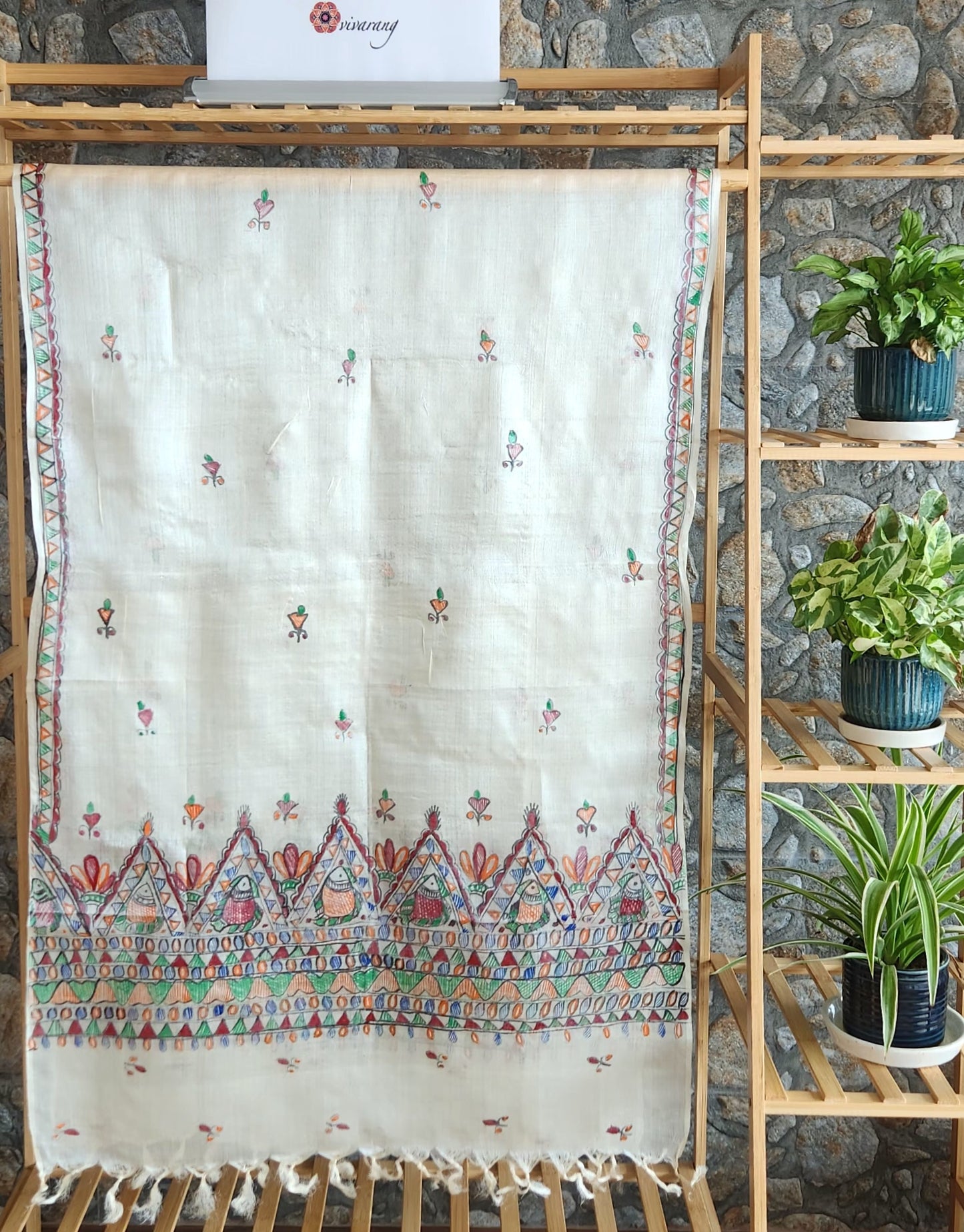 Madhubani stole Indian gifts handmade gifts Corporate gifts wedding return gifts