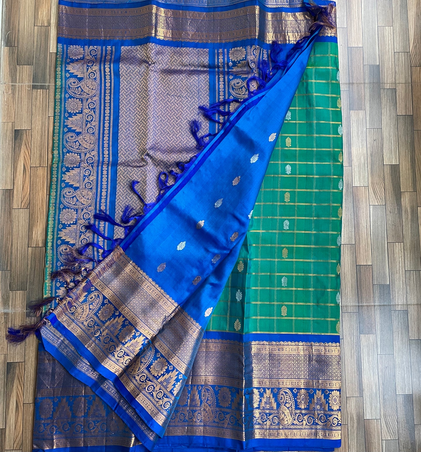 GADWAL SAREE - PEACOCK