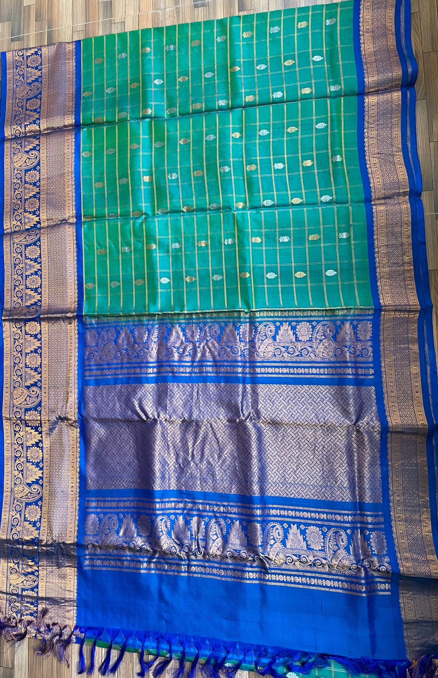 GADWAL SAREE - PEACOCK