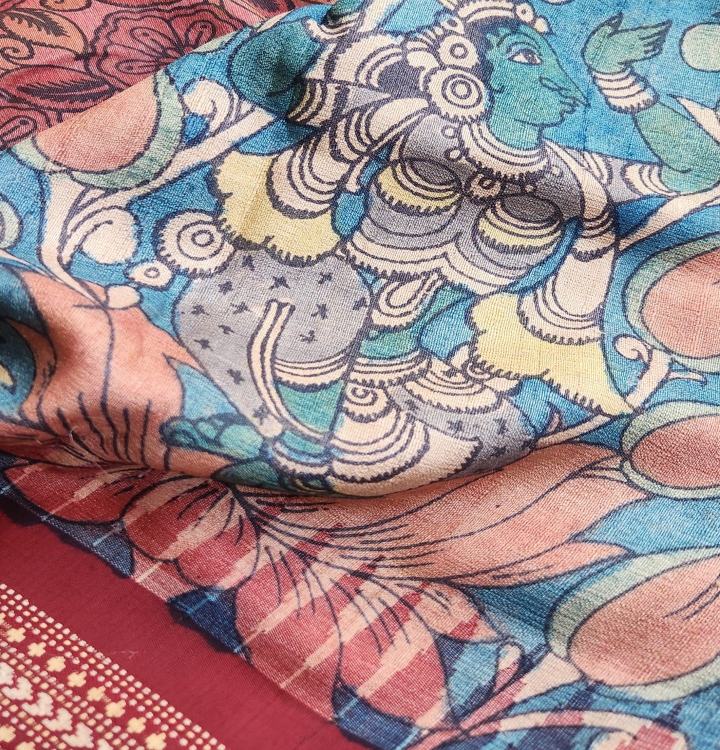VIDARBHA TUSSAR KALAMKARI SAREE