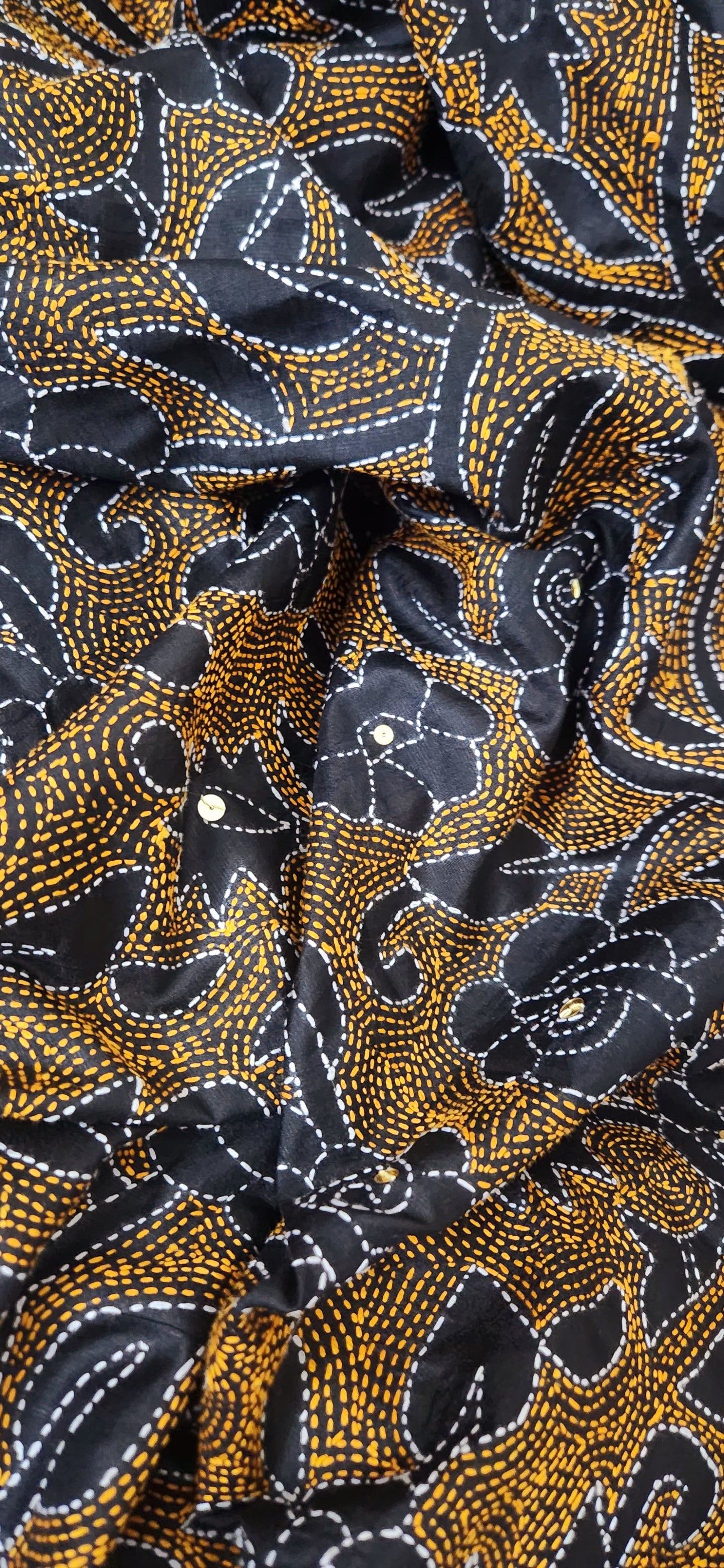Kantha dupatta black dupatta sequin dupatta rose dupatta designer dupatta