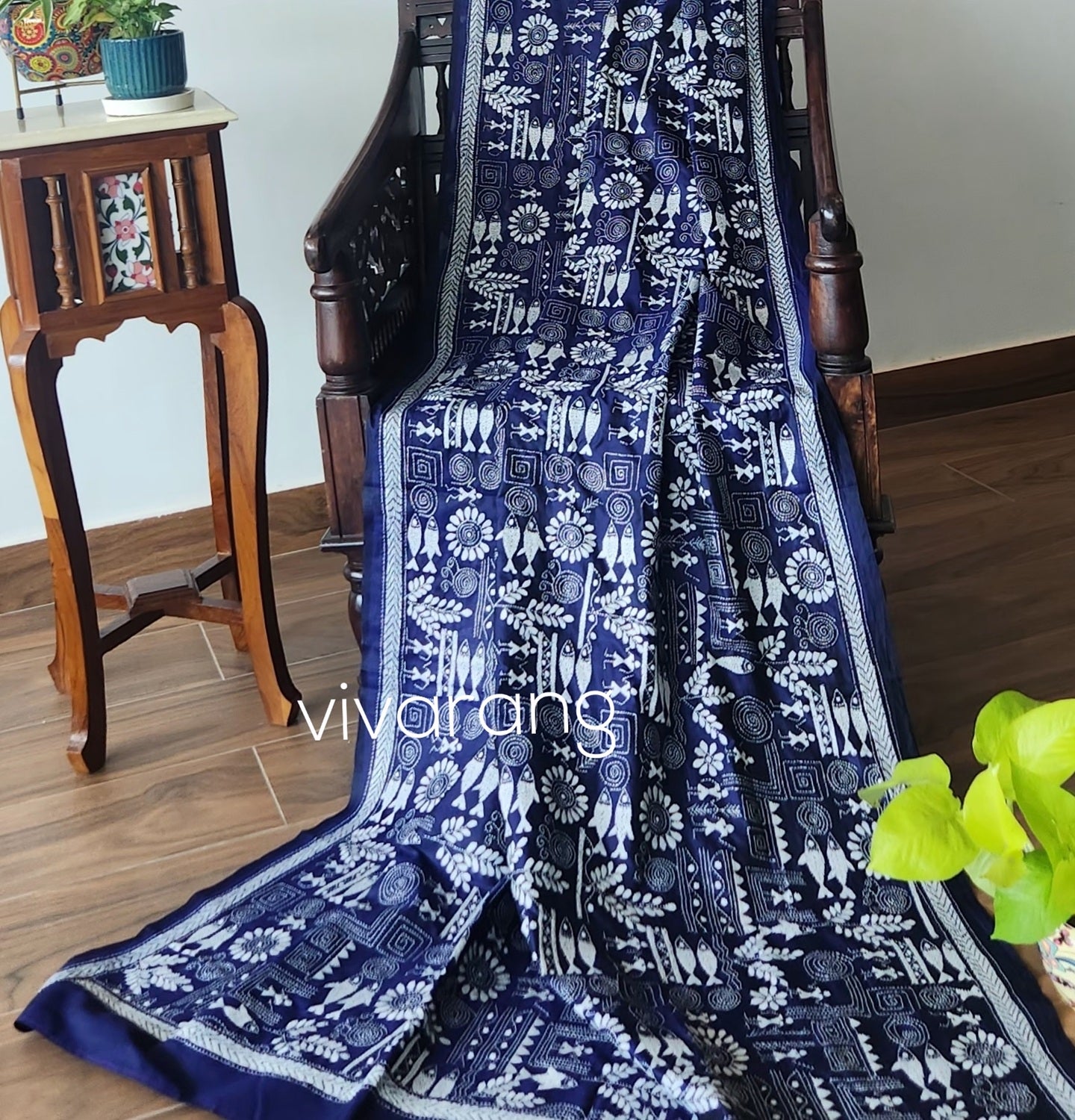 Kantha dupatta blue dupatta warli dupatta dupattas for gifting designer dupatta