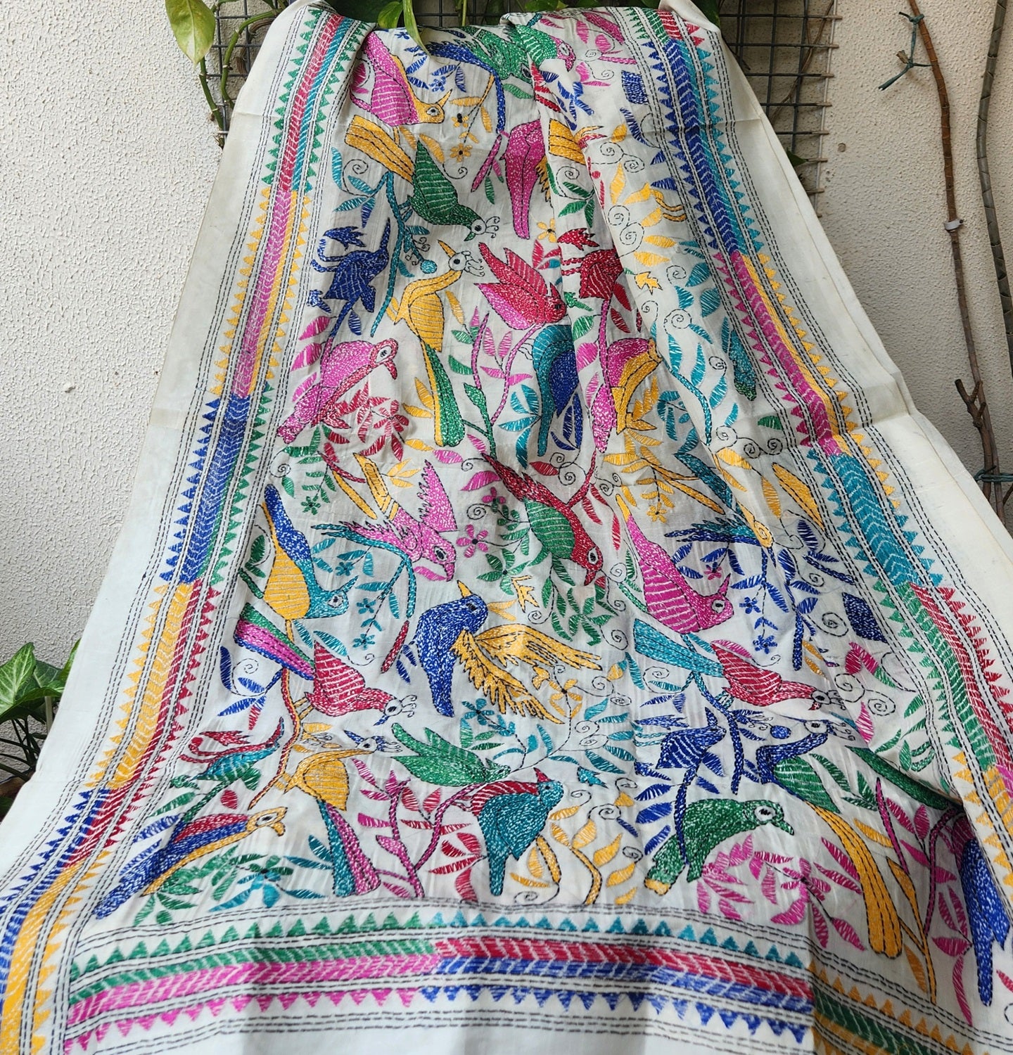 Kantha dupatta Birds dupatta colors