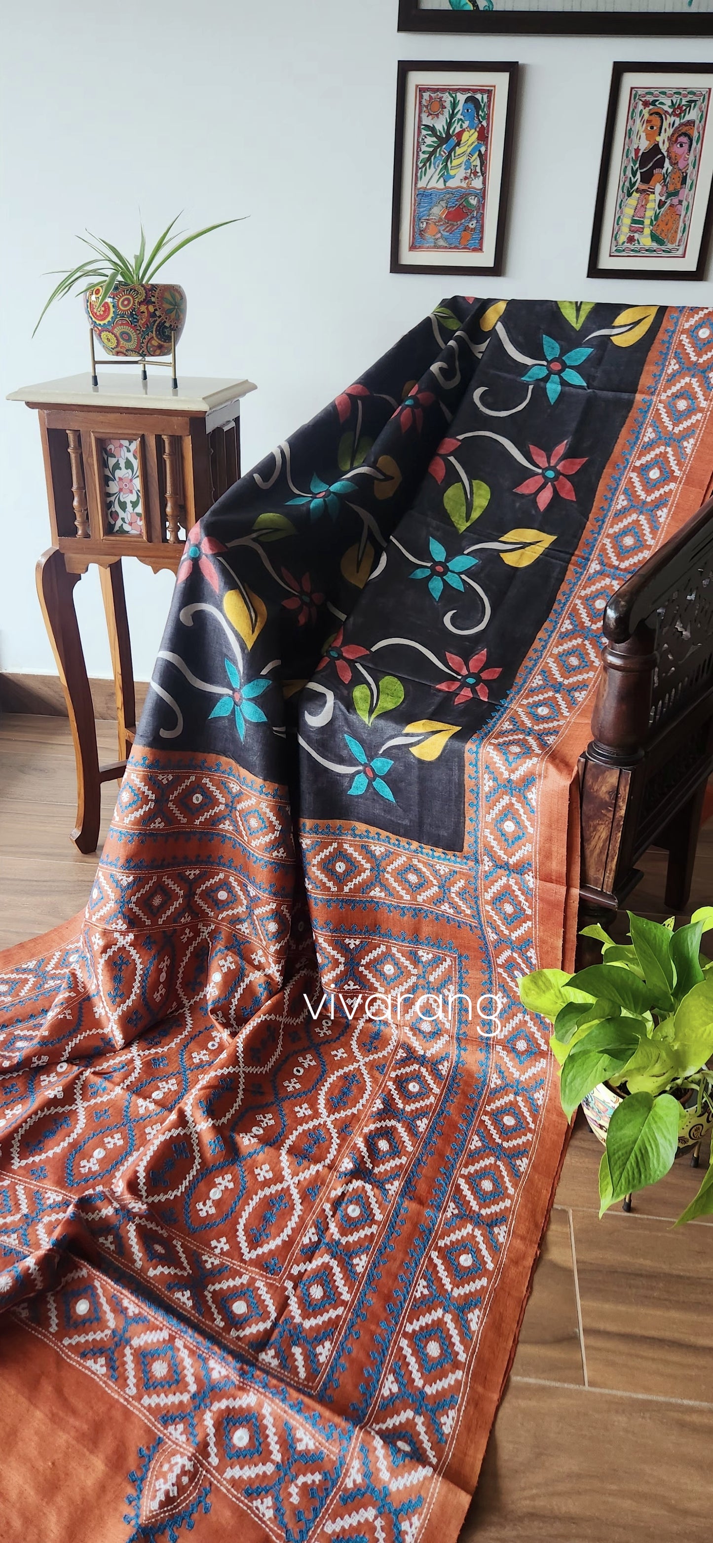 Kutchwork saree designer saree wedding shopping silksarees gift for wife