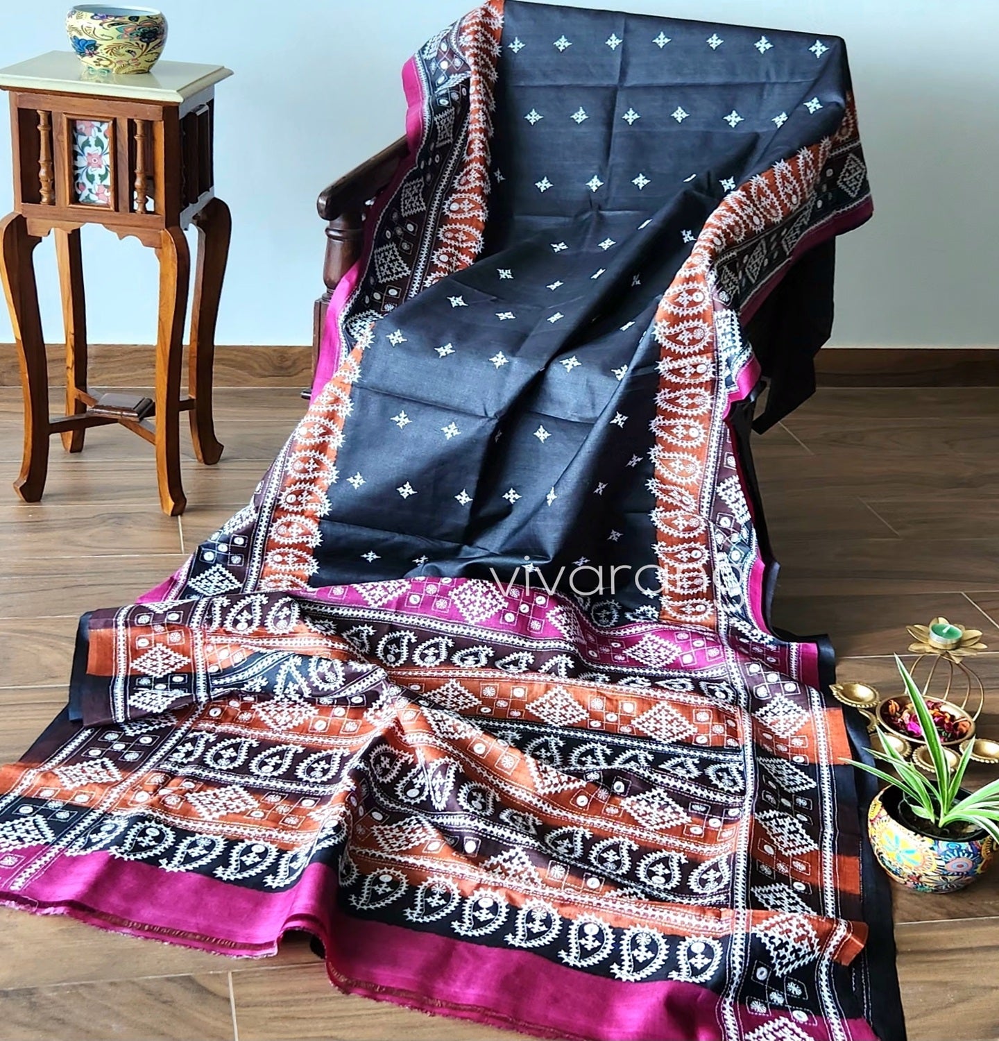 Kutchwork saree designer saree pink saree