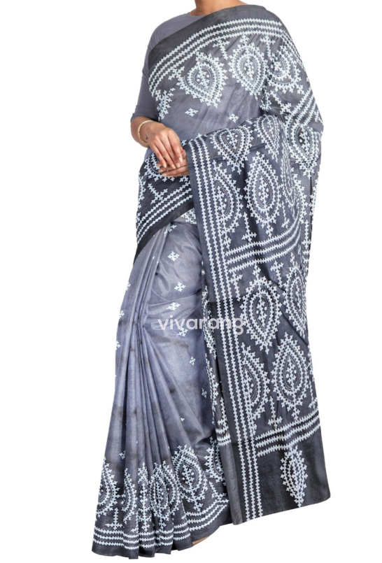 KUTCHWORK SILK SAREE